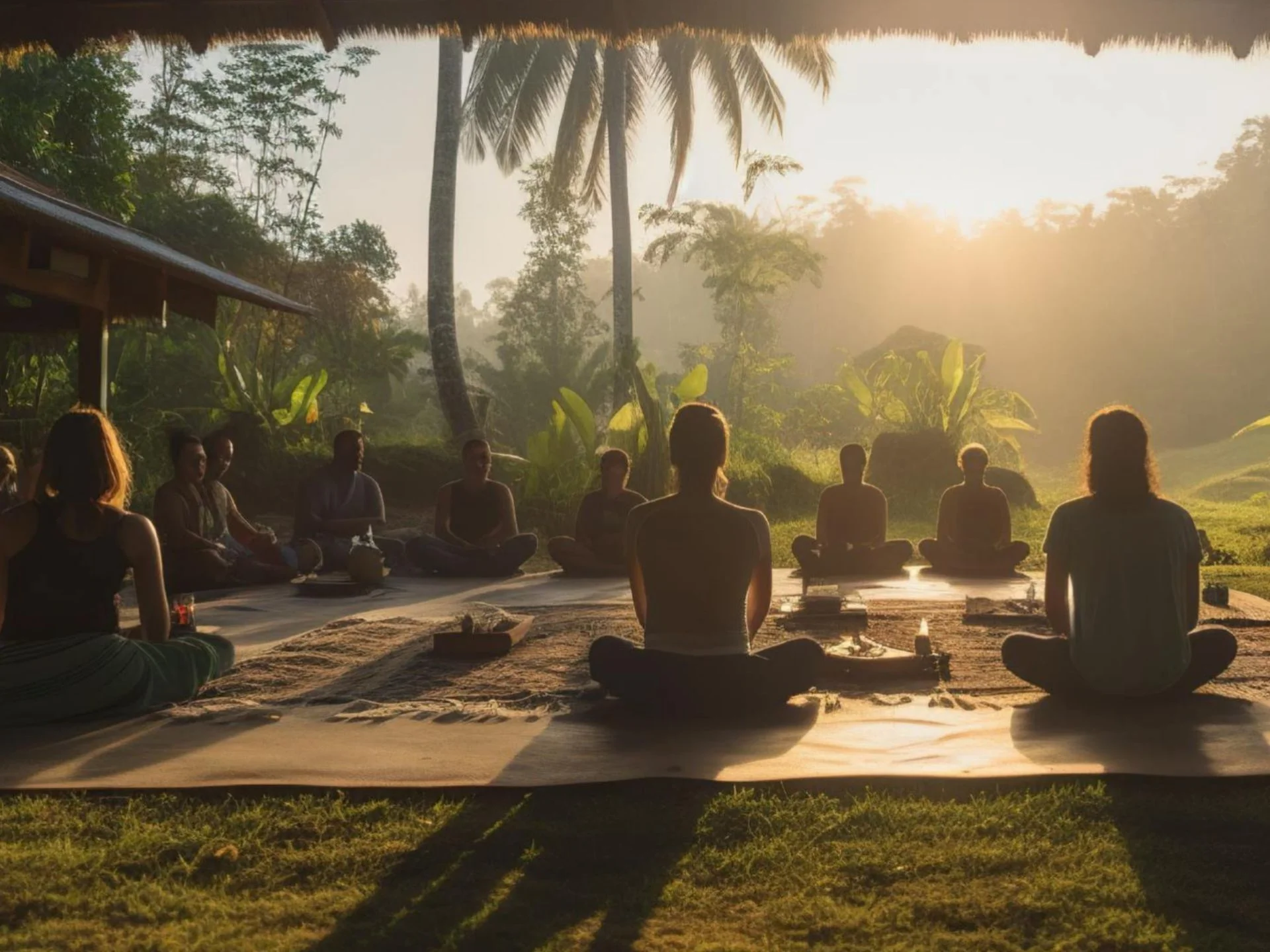 Yoga and meditation area at Sunny Moon complex, Thailand