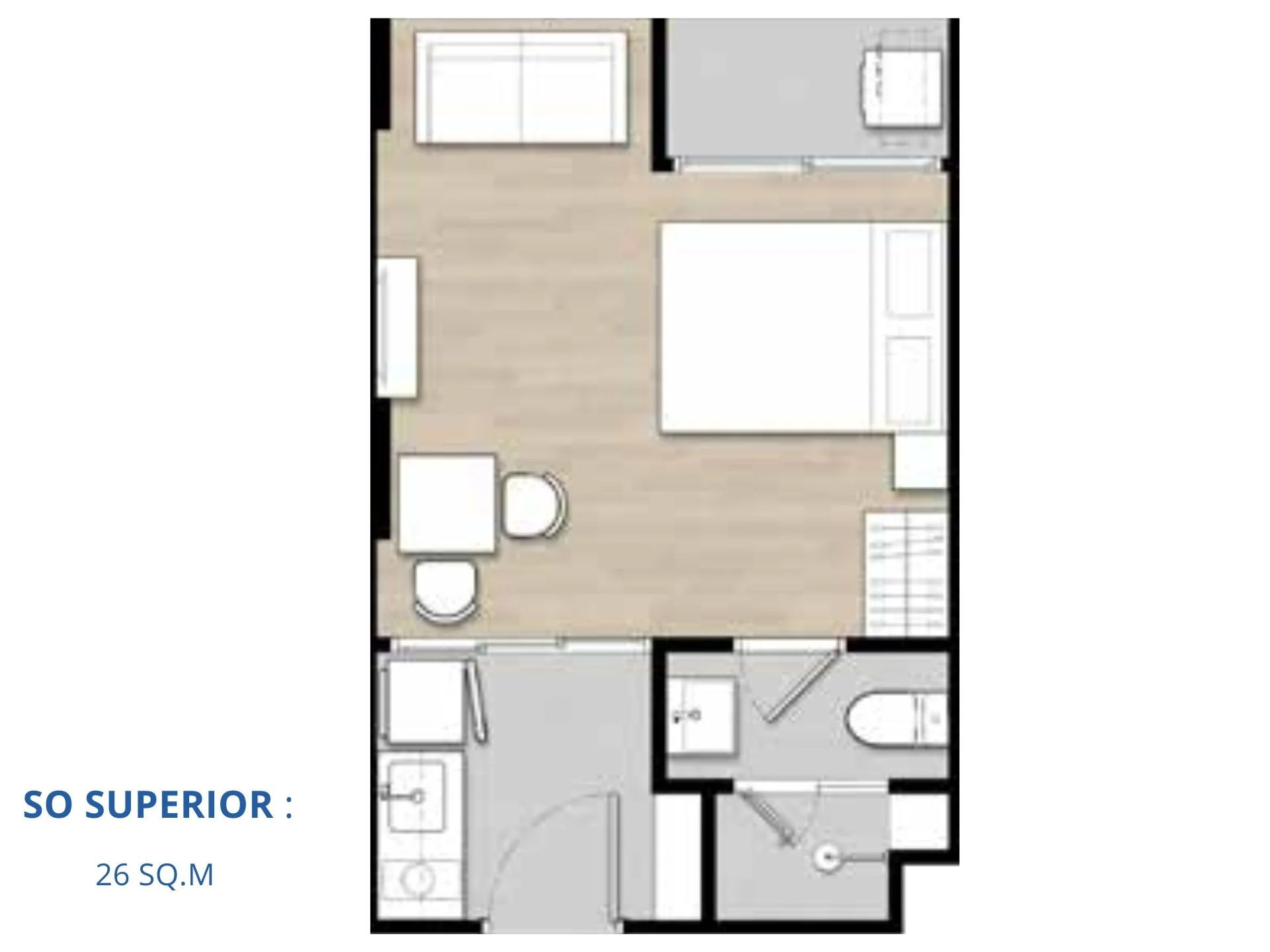 studio 27 sqm unit plan