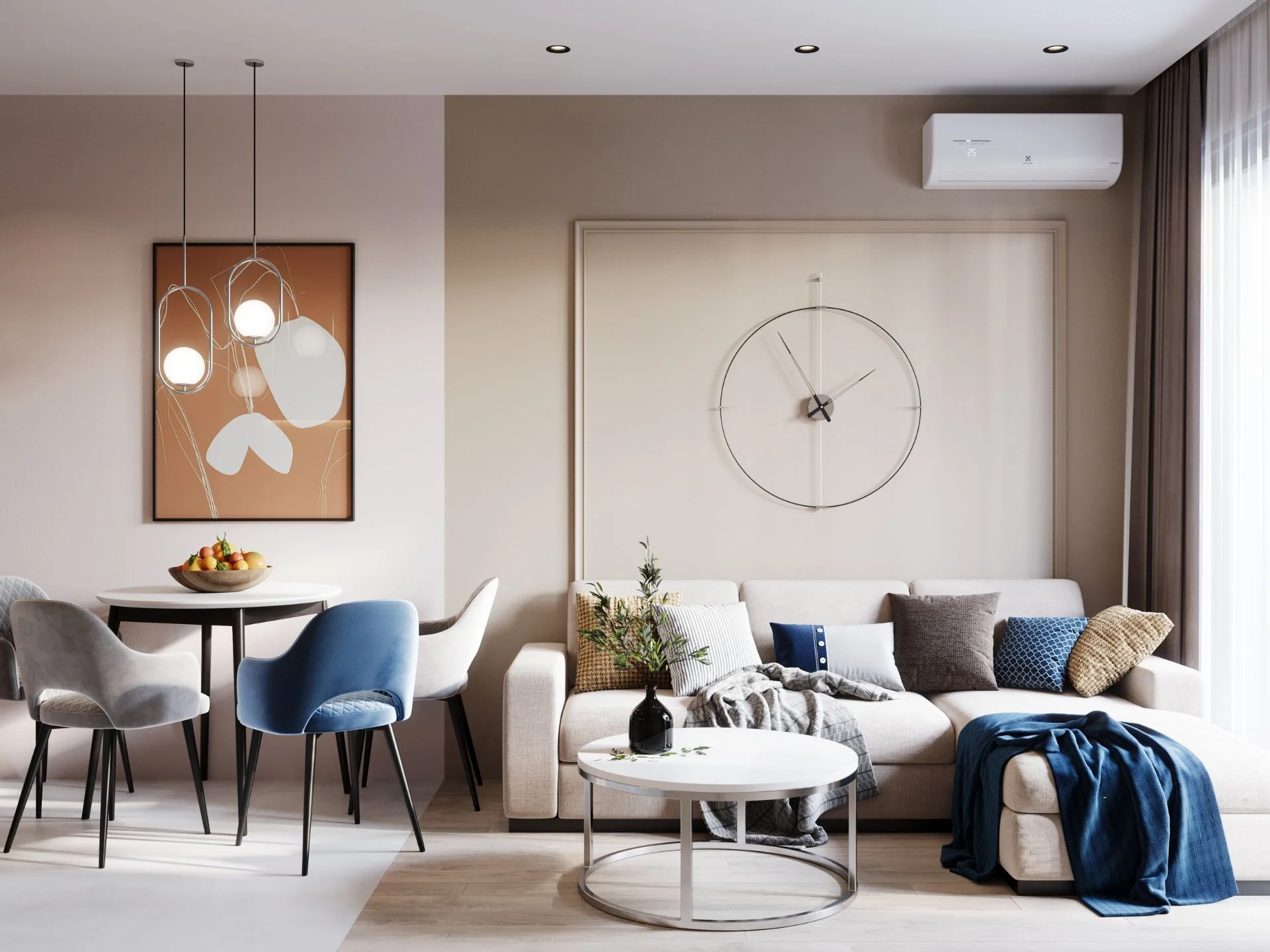 Wohnzimmer in 2-Zimmer-Wohnung im Dominion, Rawai