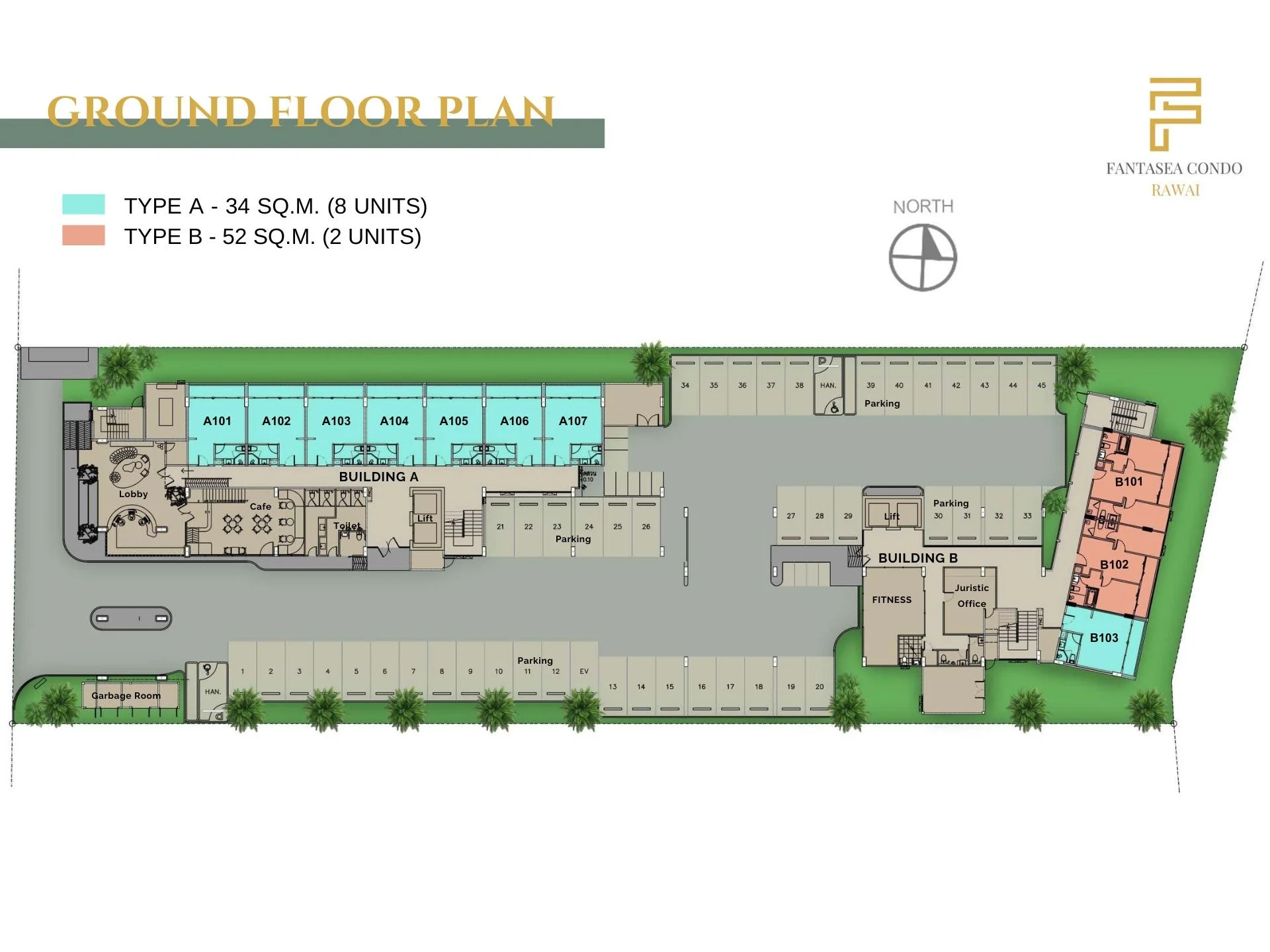 floor plan Fantasea Condo Rawai
