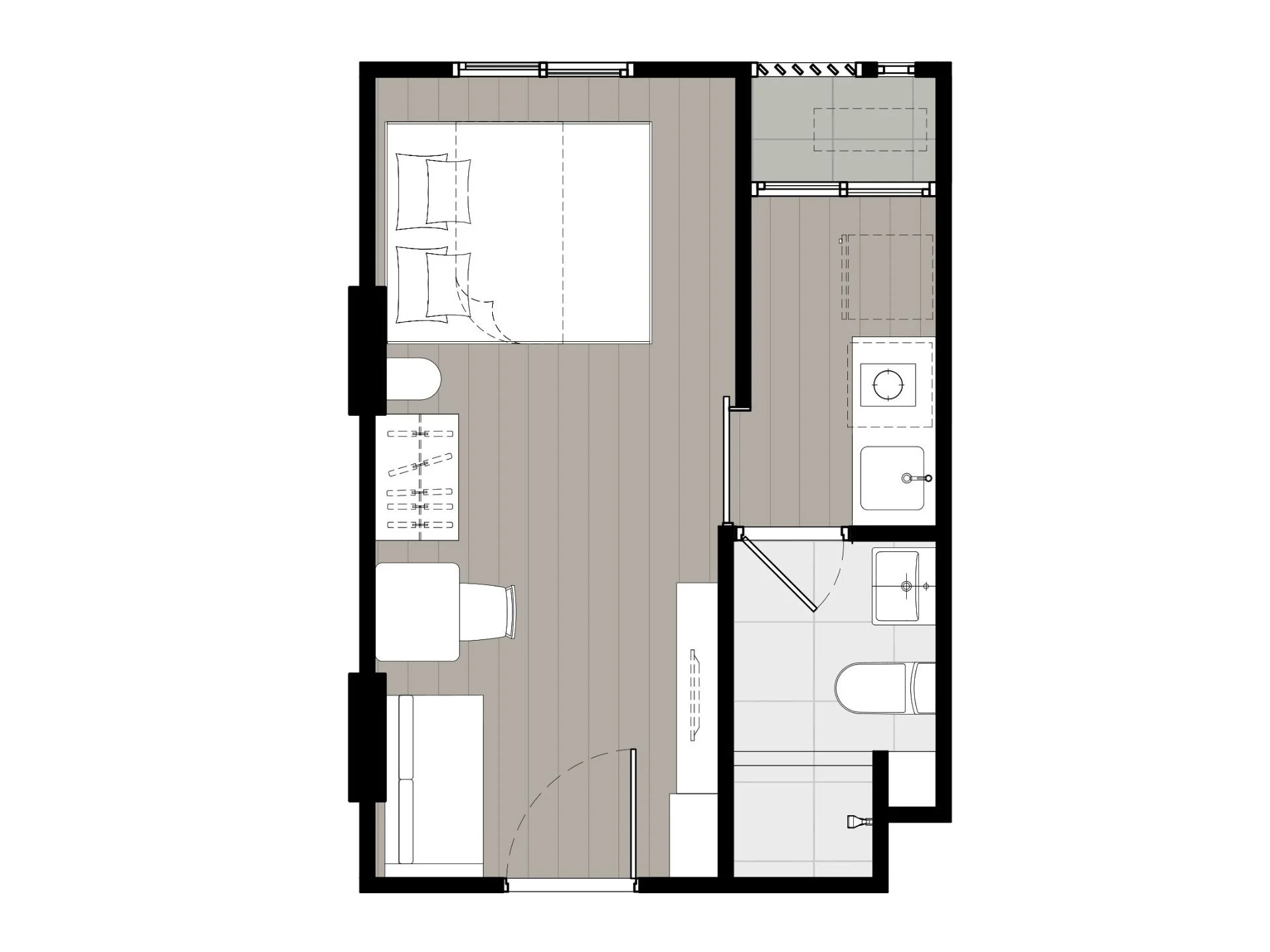 Unit plan studio 23sqm Nue Coast
