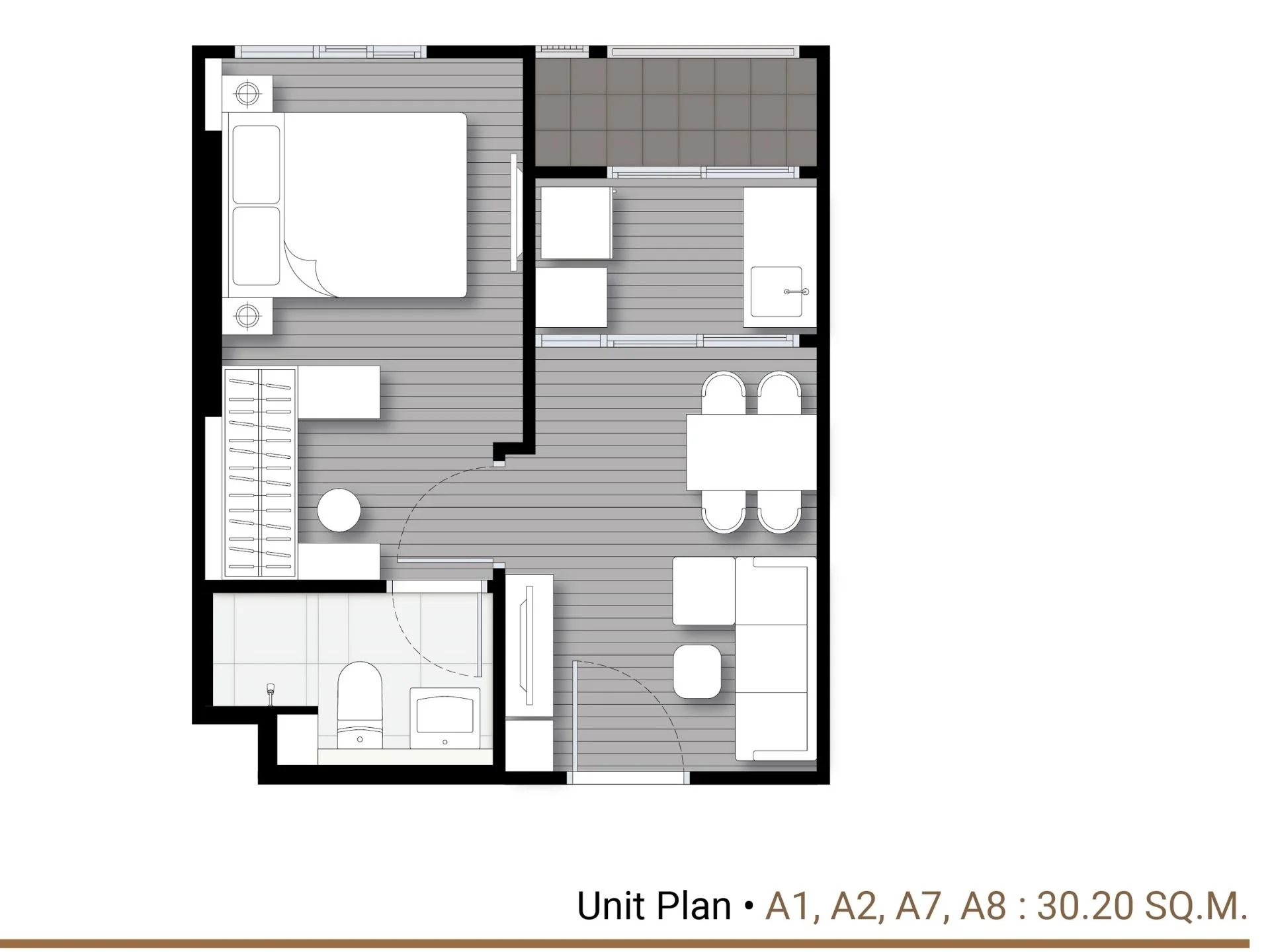 Unit Plan 1bed 30sqm Nue Evo Ari 