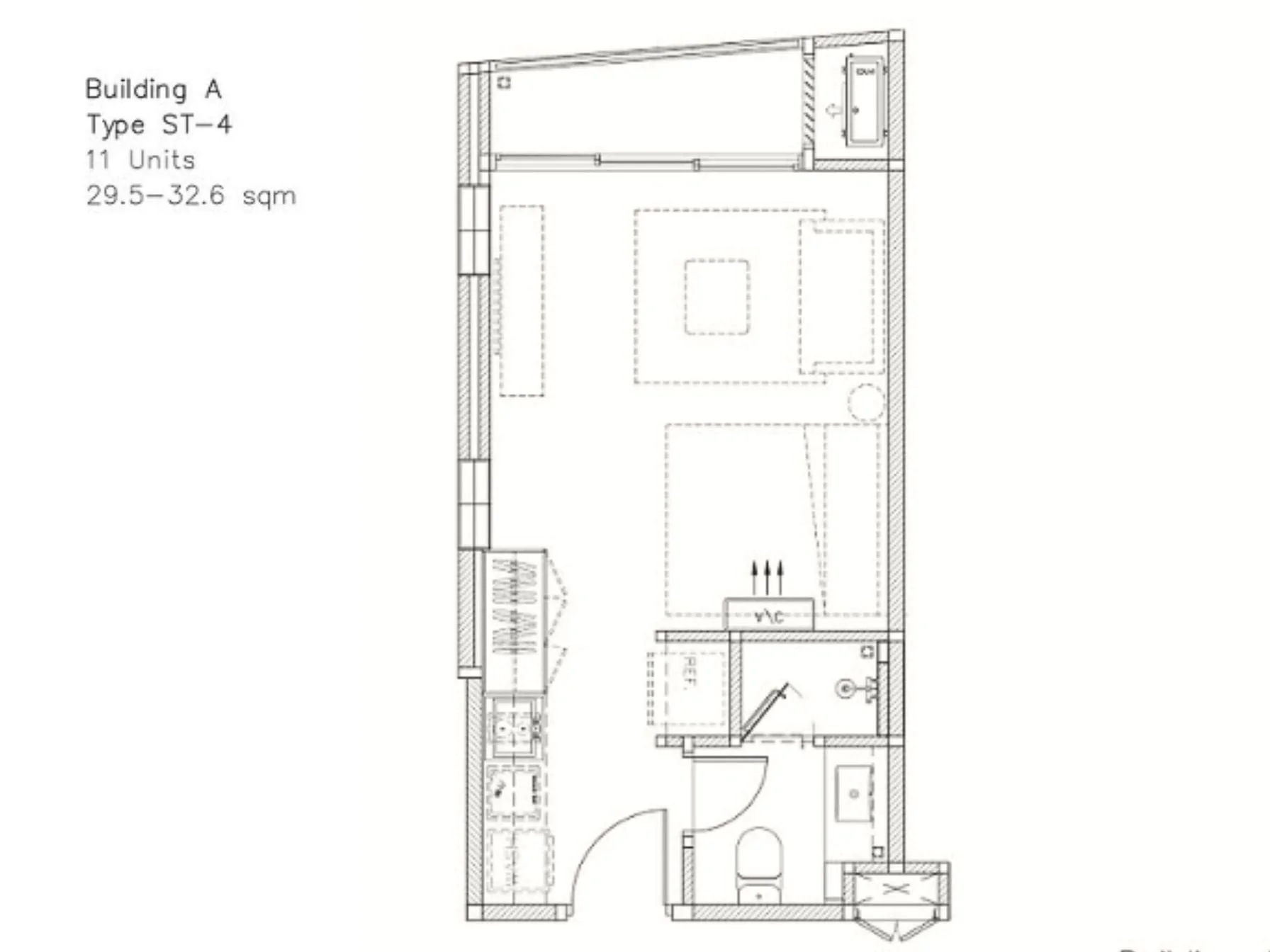 studio 31.5 sqm unit plan