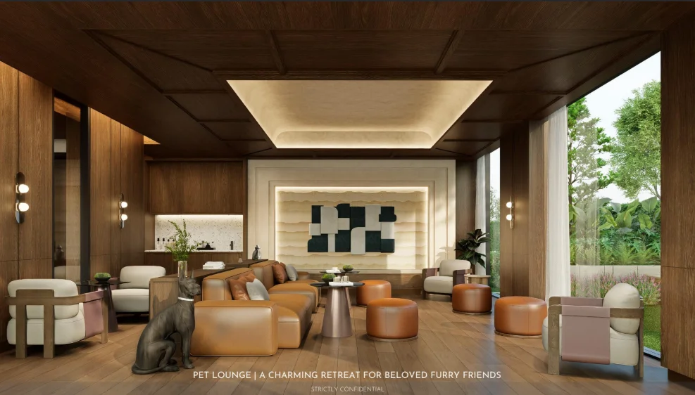 Interno della lounge per animali domestici presso SO Origin Residences Bangtao, Tailandia
