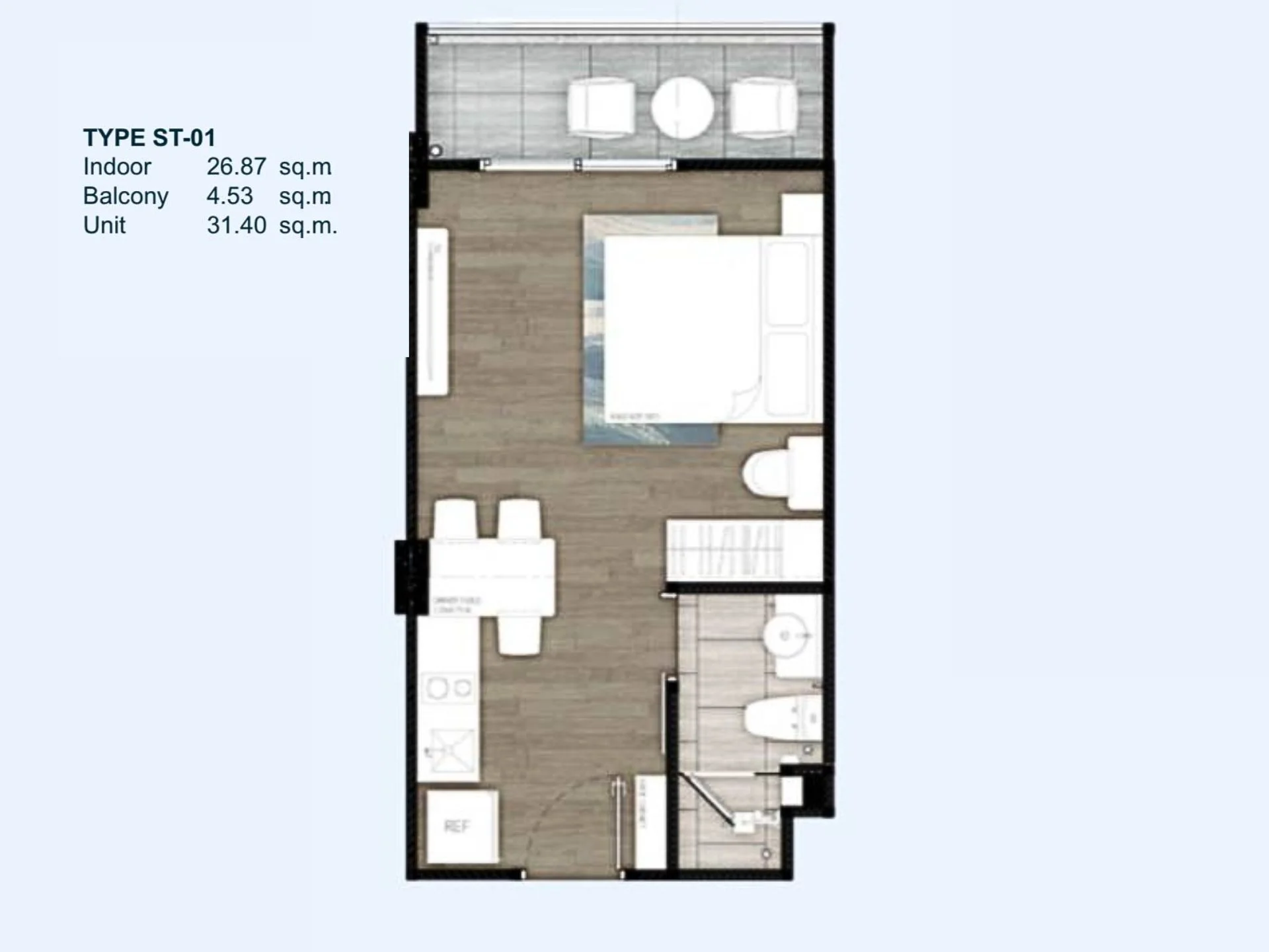 Unit Plan studio 31 sqm