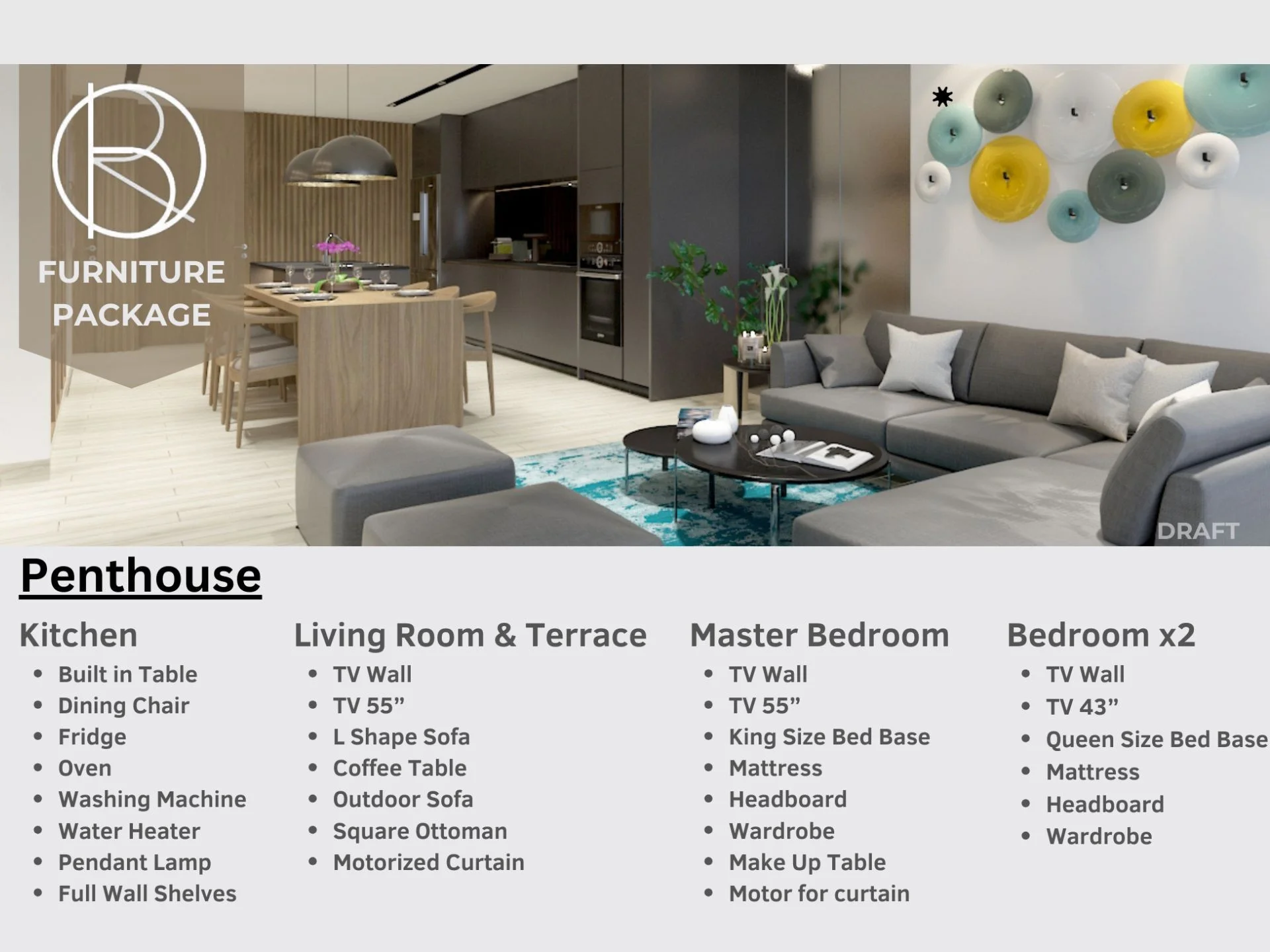 3 bed 329 sqm unit plan Bright Phuket
