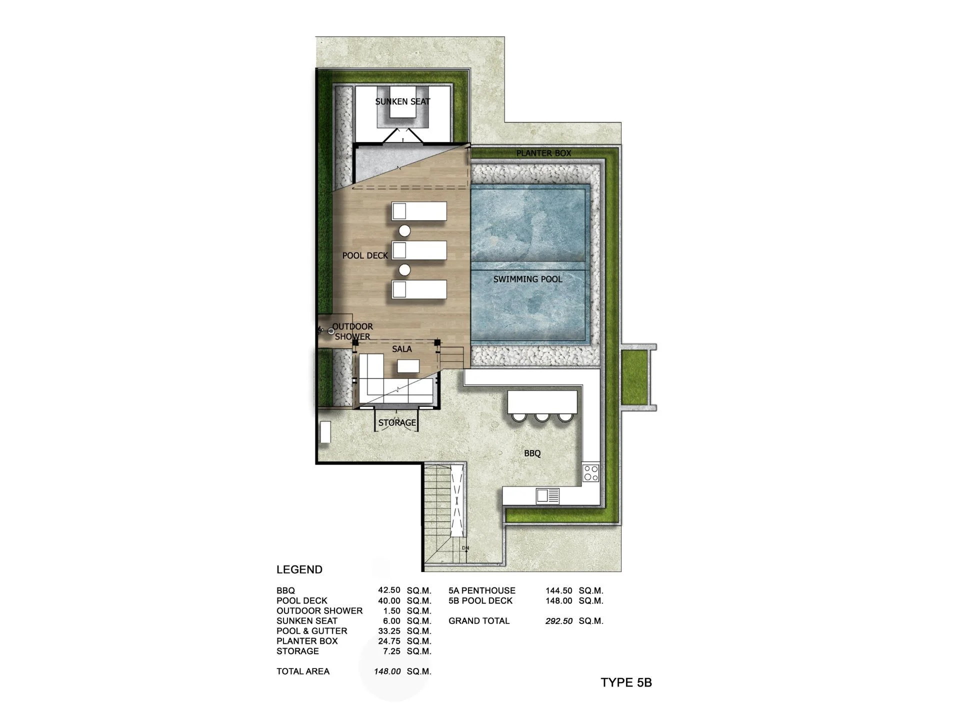 3 bed 329 sqm unit plan Bright Phuket