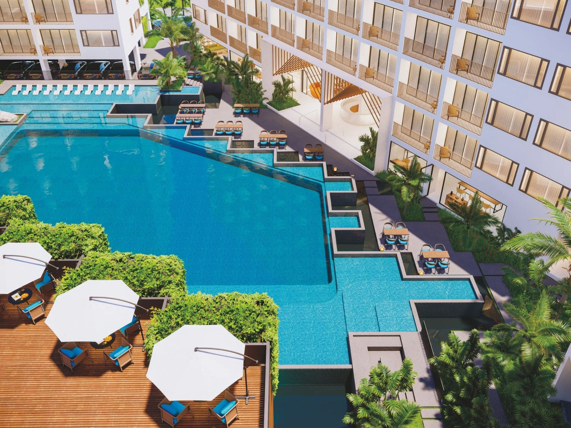 Бассейн и зона отдыха в отеле Wyndham Fantasea, Таиланд