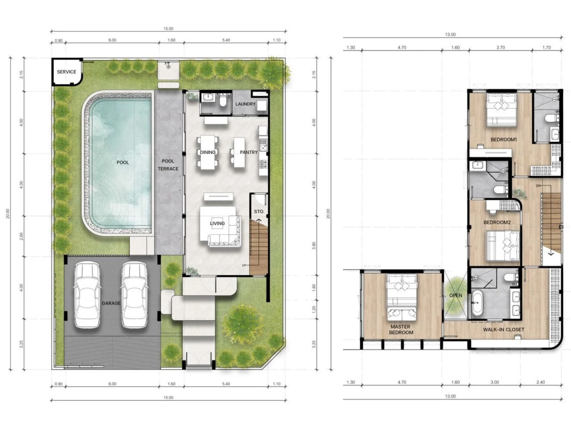 Unit pLan Villa 3 bedroom Nai Villas Urban 292 sqm 