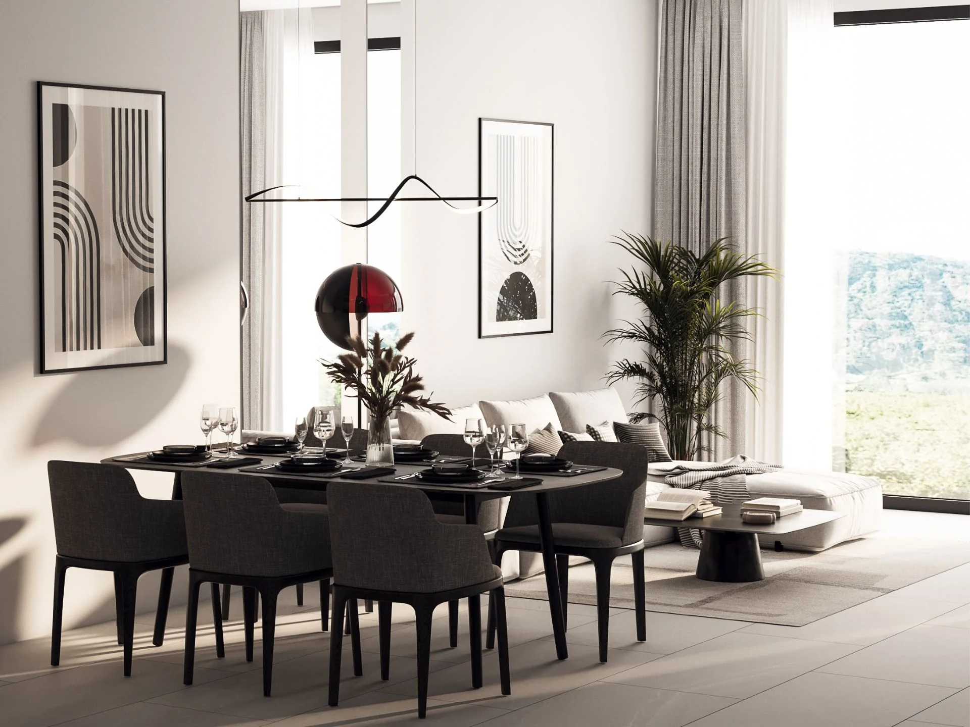 Столовая в 1-комнатной квартире Next Point Condominium, Таиланд