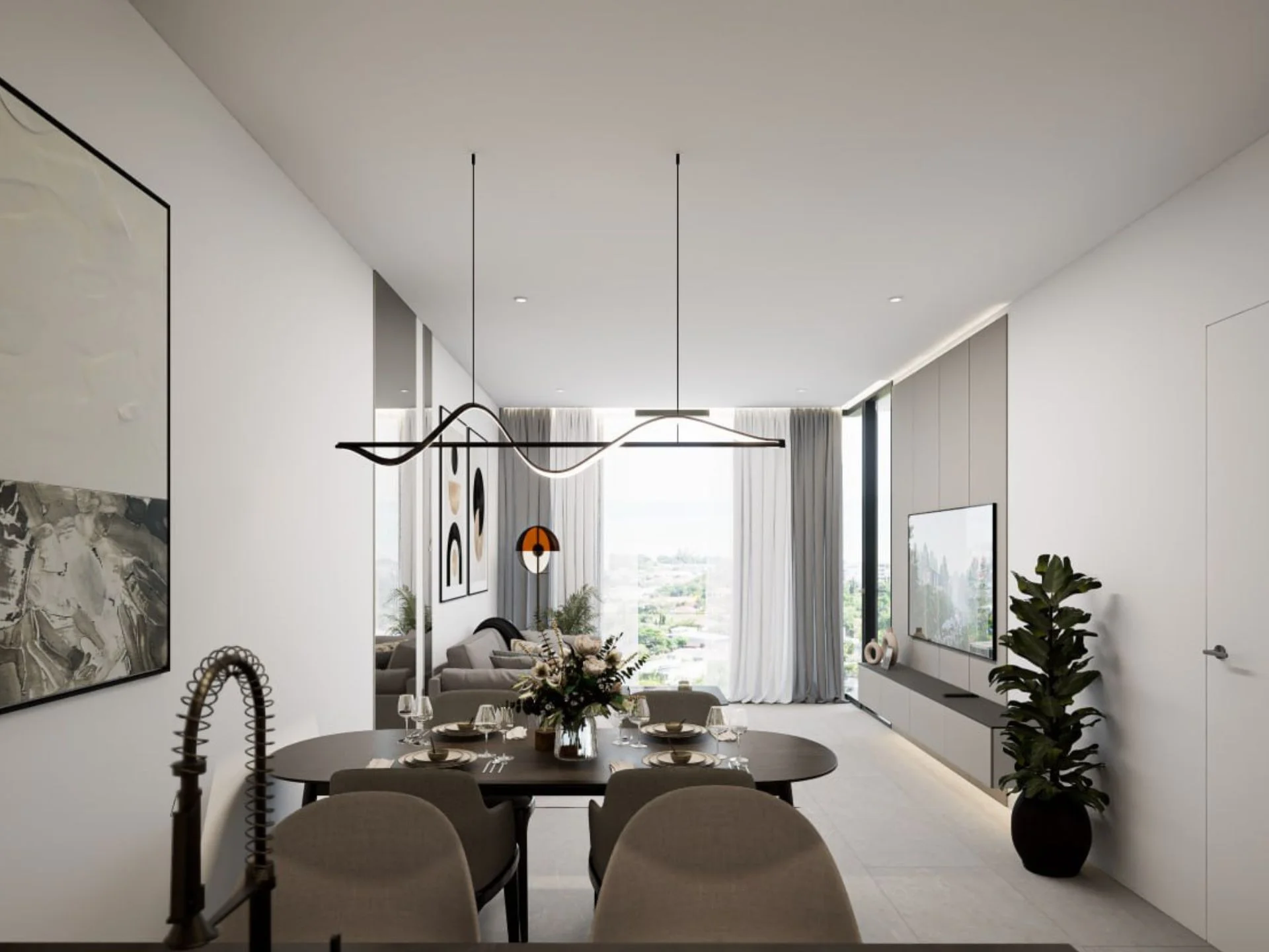 Обеденная зона в студии Next Point Condominium, Таиланд