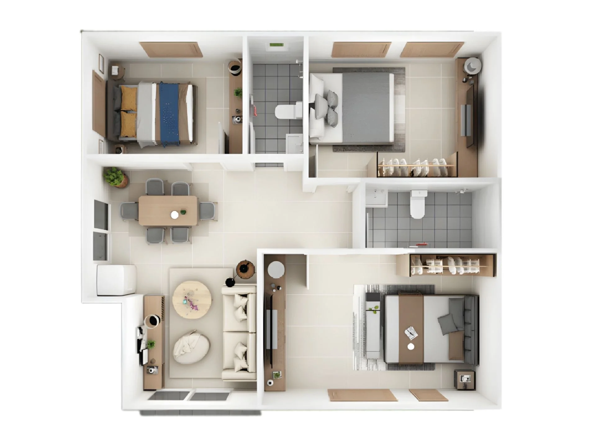 Unit plan Villa 3 bedrooms 91 sqm  Pruksa Ville Thalang