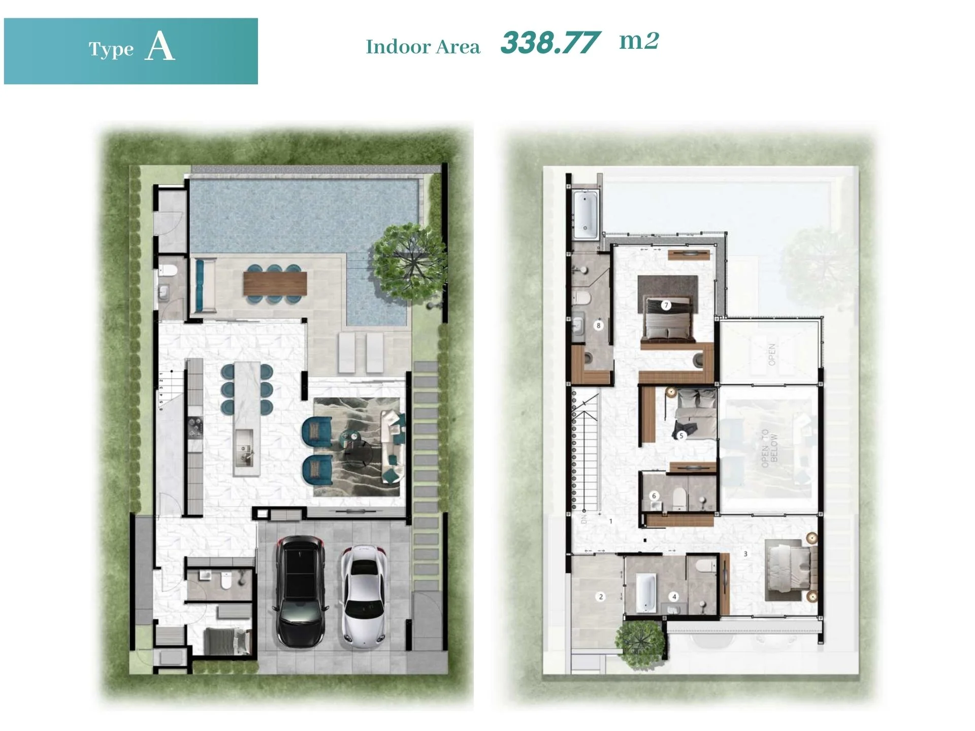 Unit plan Villa 4 bedrooms 240sqm Larimar