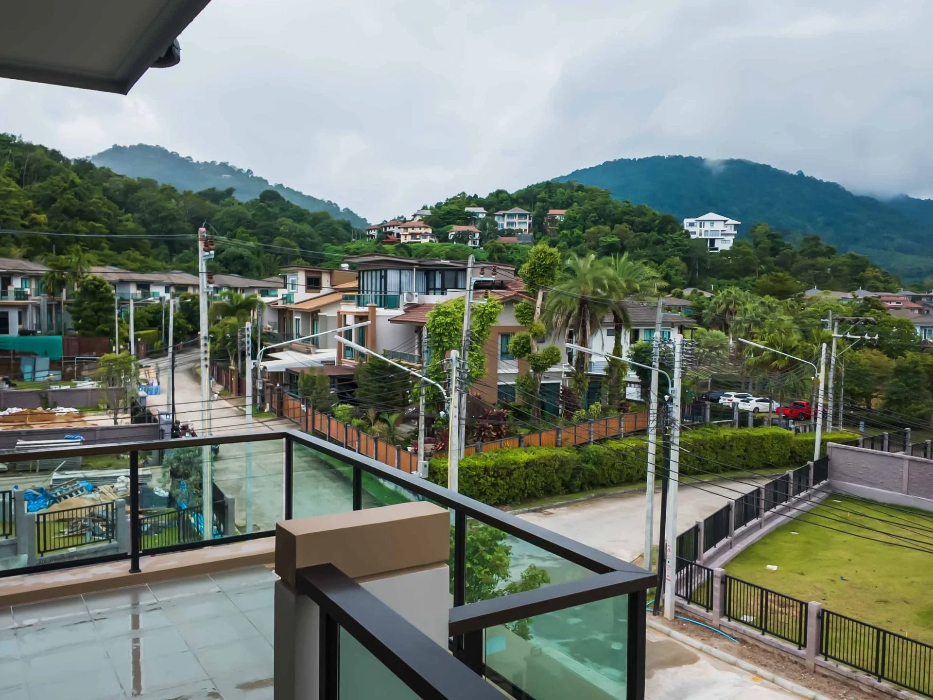 Mountain view from terrace at The Palm Kathu-Patong, Thailand