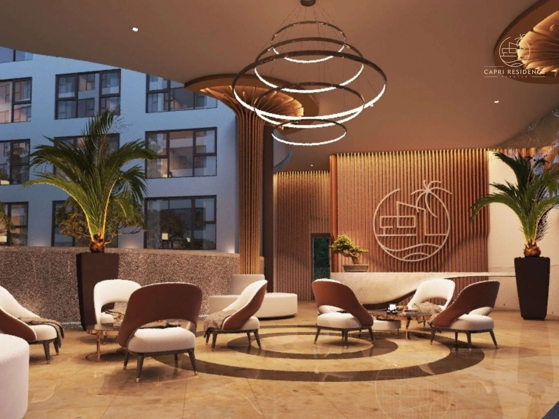 Lobby lounge area at Capri Residence, Thailand