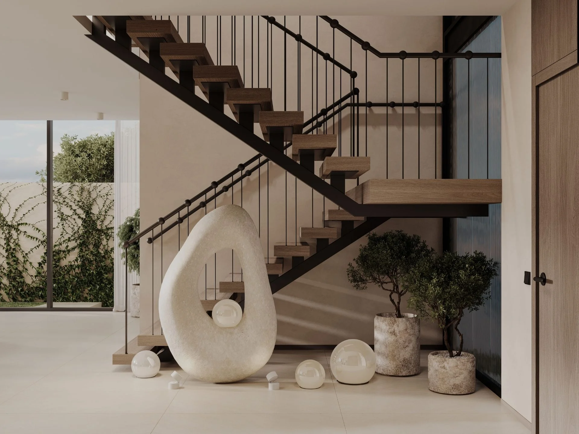 Лестница и фойе в Rise Villas, Банг Тао