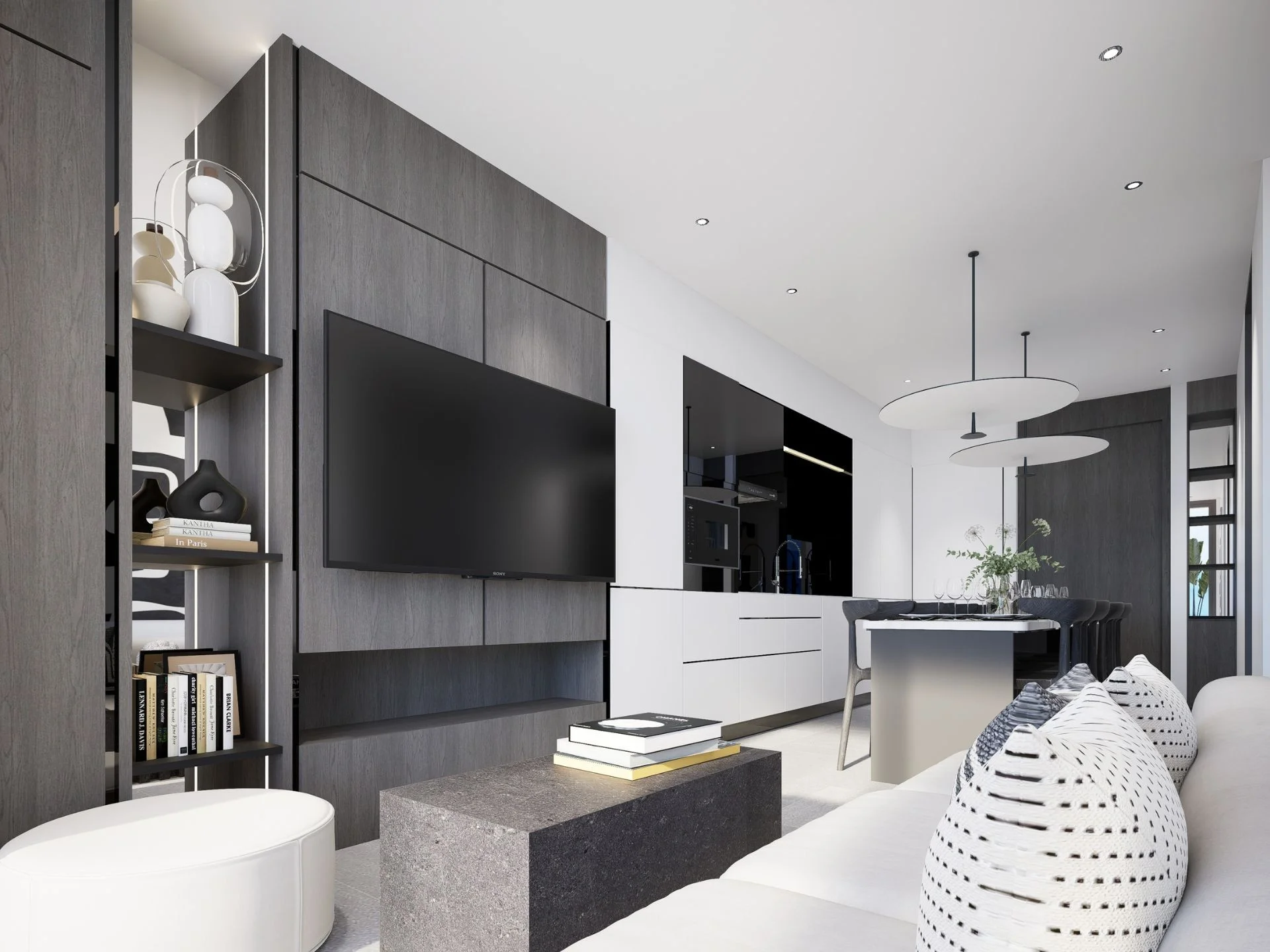 Интерьер гостиной в 3-комнатной квартире Citygate De Phuket, Таиланд