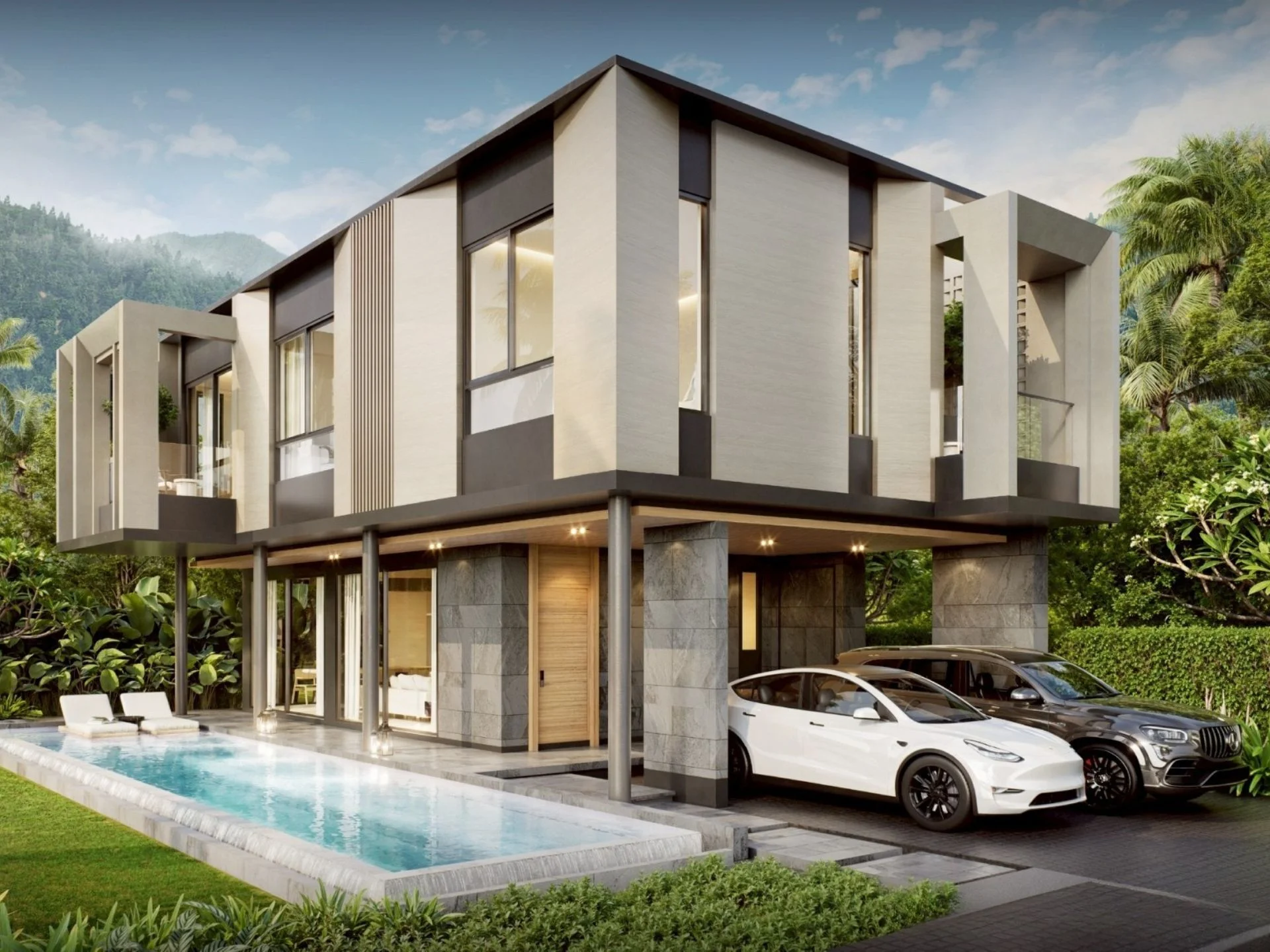 Le seul format de villa à deux étages du projet