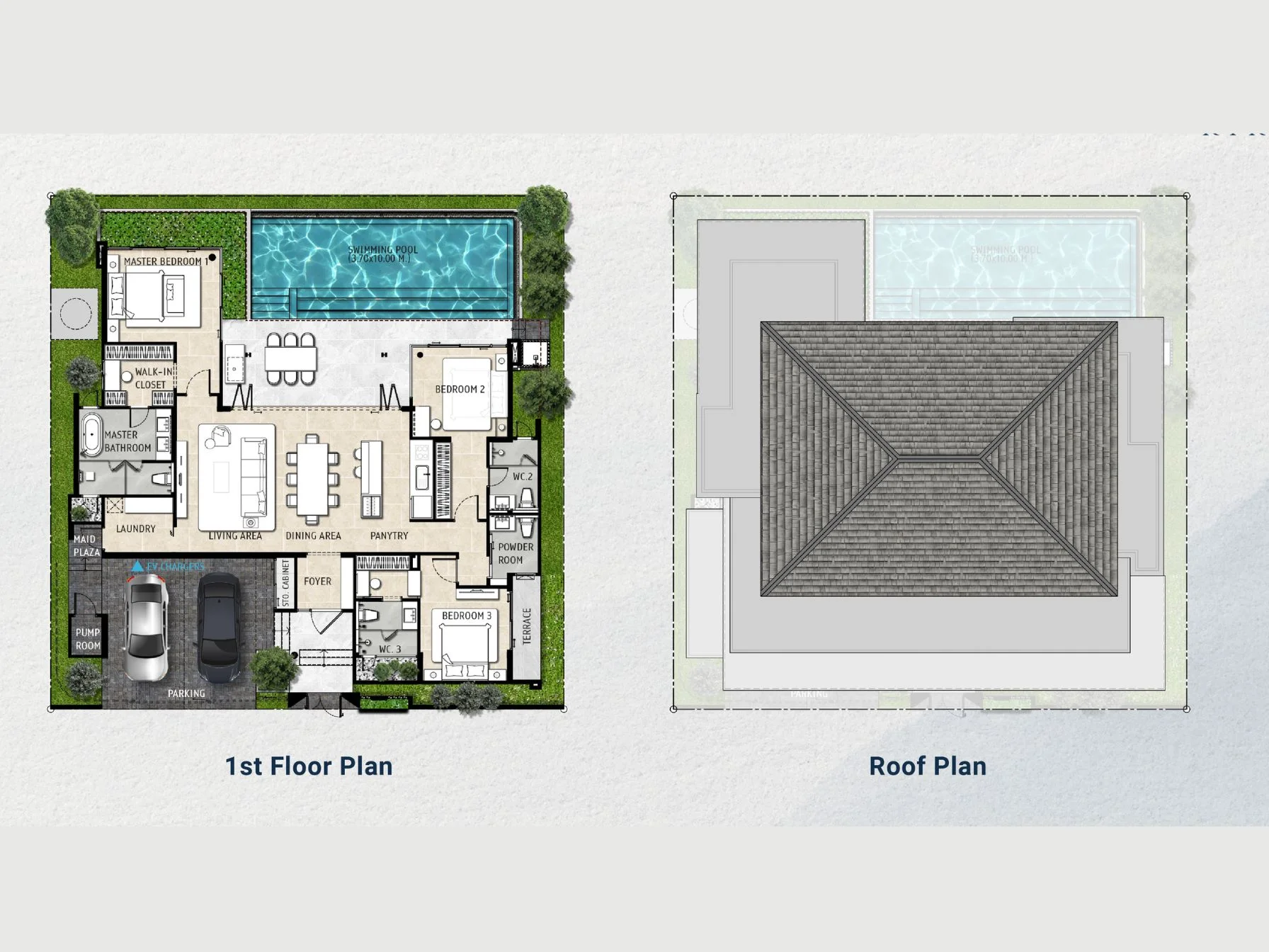 Unit Plan Villa Kirara 3 bedrooms 295sqm type S Title Bang Tao