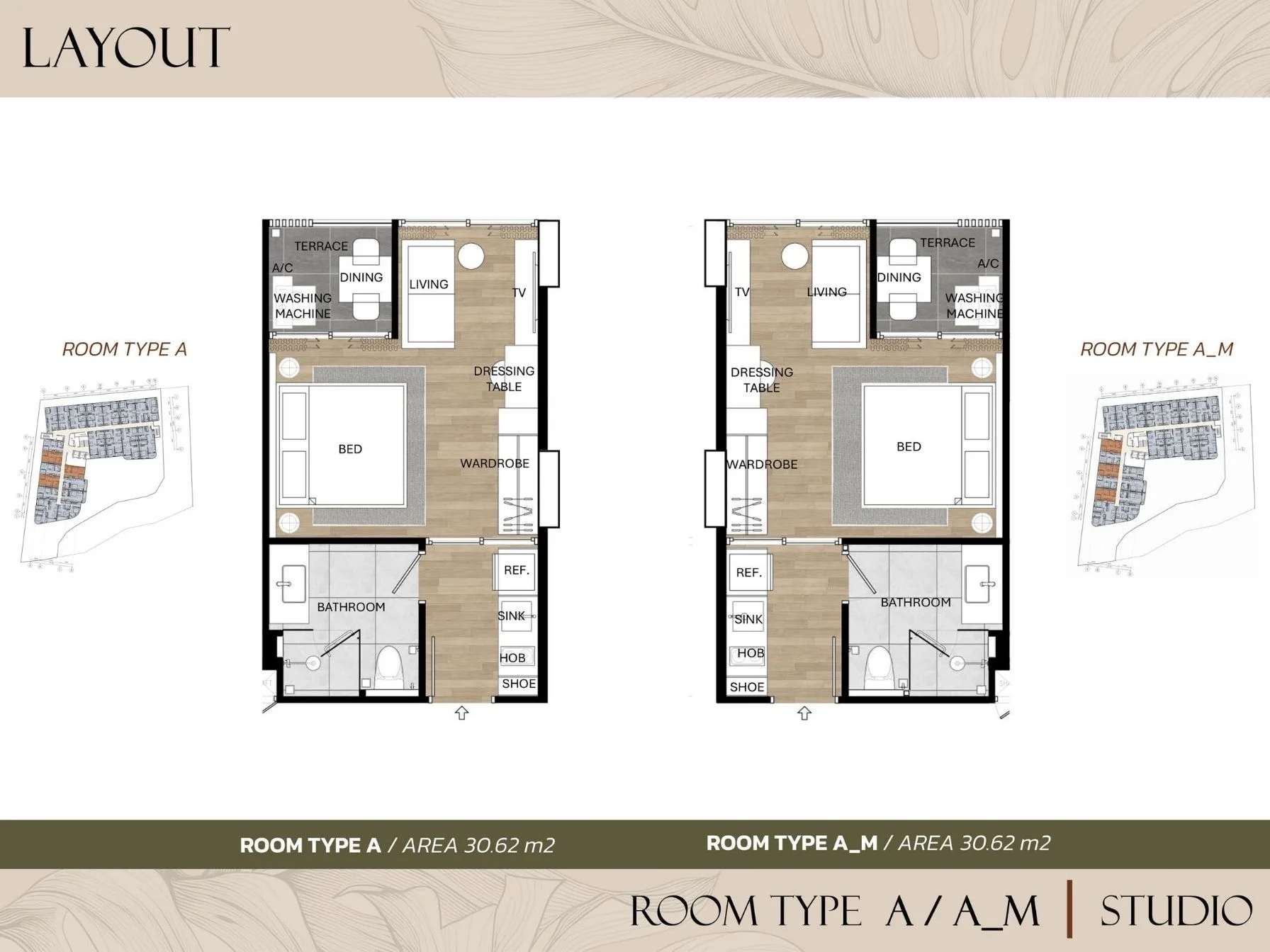 Unit Plan Studio 31sqm Saint Tropez