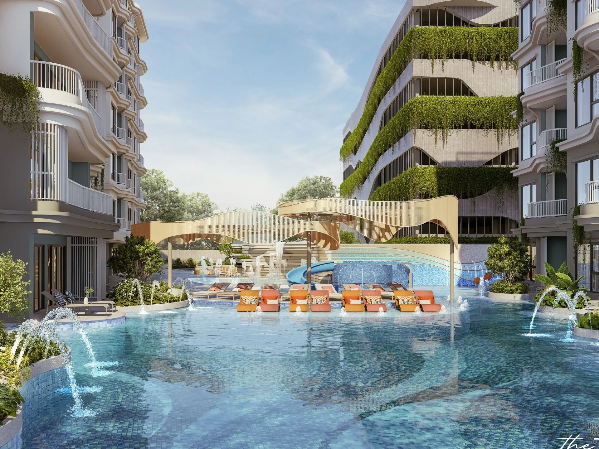 Swimming pool and recreation area at The Title Coralina, Kamala