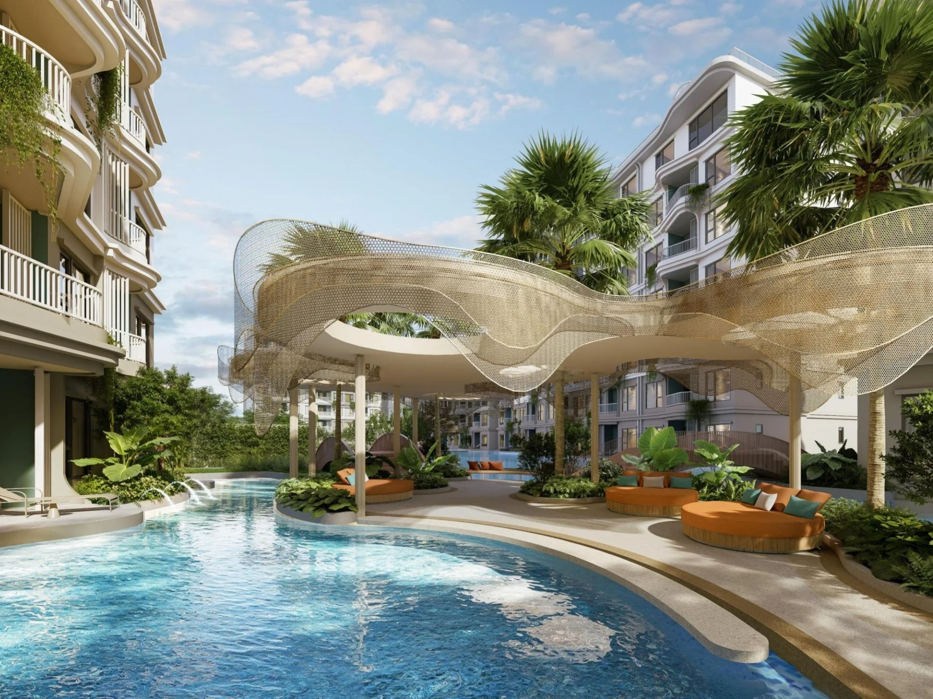 Swimming pool and recreation area at The Title Coralina, Kamala