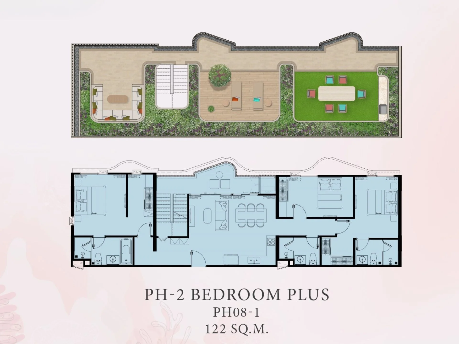 Unit Plan 2 bed plus The Title Coralina 122 sqm