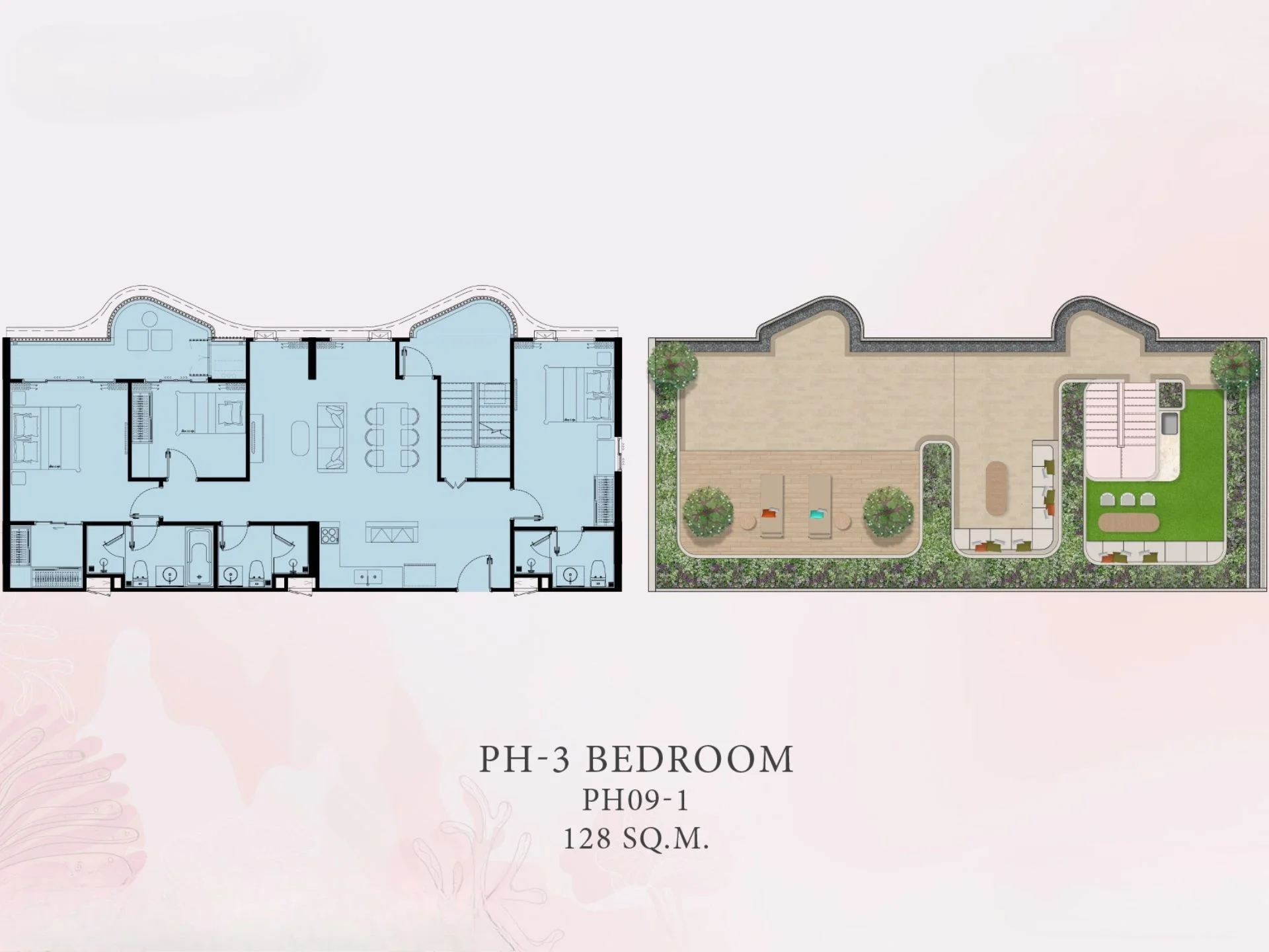 Unit Plan 3 bed The Title Coralina 128 sqm