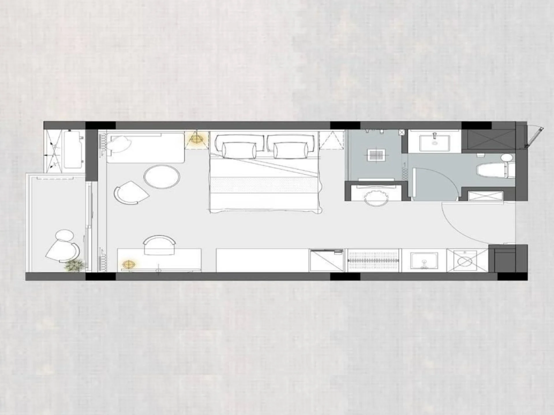 Unit Plan Studio 29 sqm Anava Samui