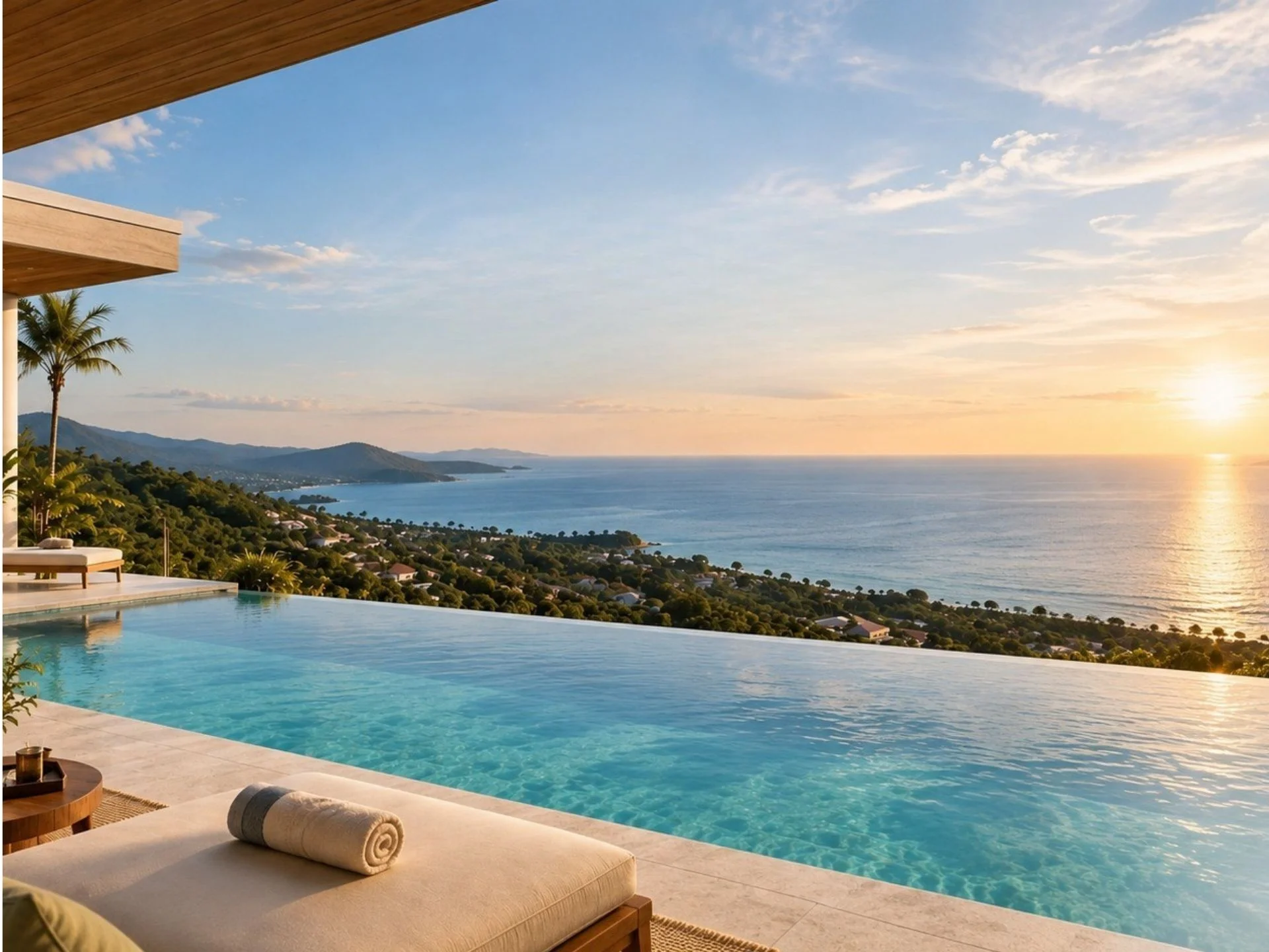 Panoramic sea views and sunsets