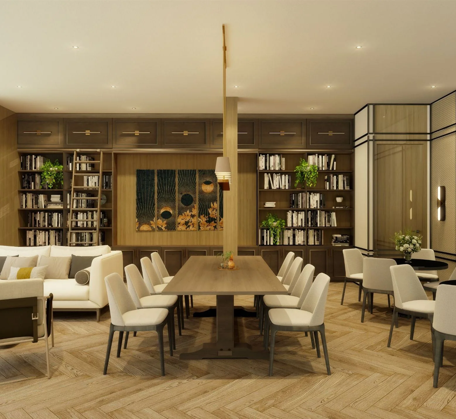 Common area with dining and lounge seating at The Ozone Signature, Thailand
