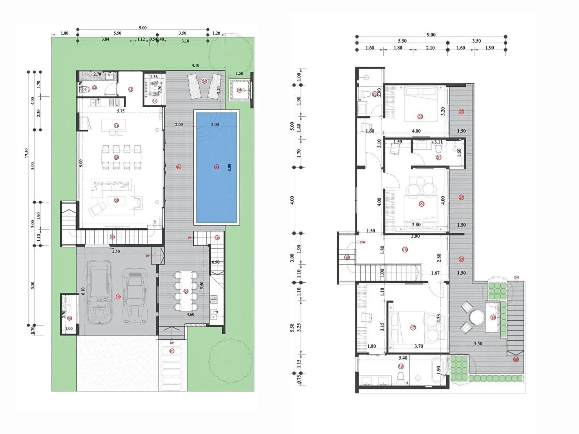 Unit Plan 3 bedrooms Privilege Luxury Villas Lamai