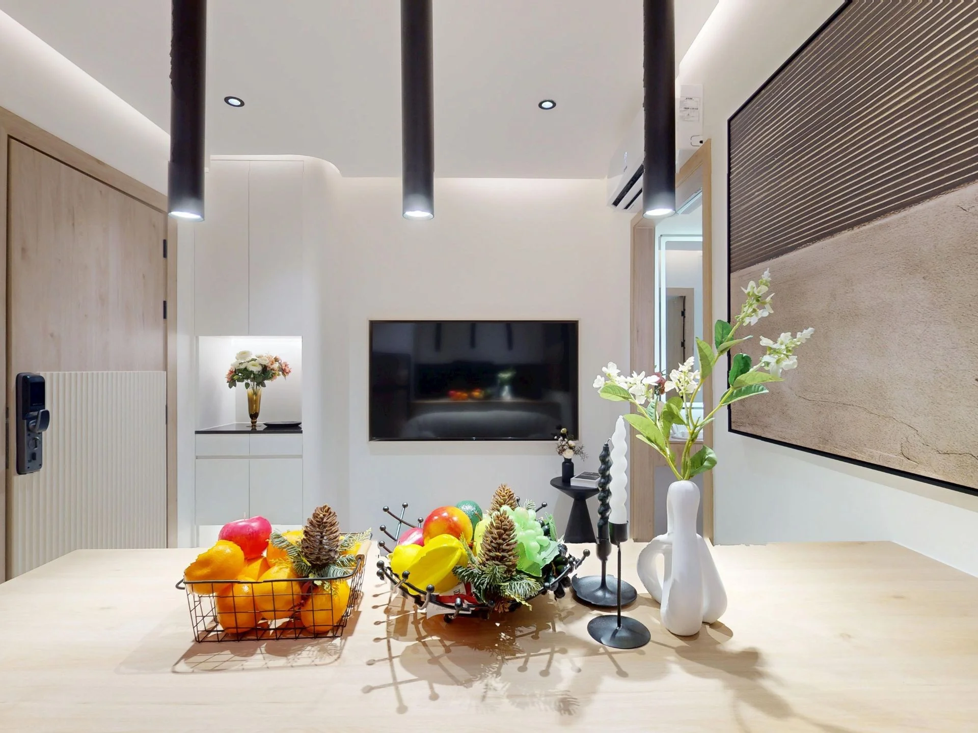 Living room interior in 1-bedroom apartment at The Trees Residence, Bang Tao