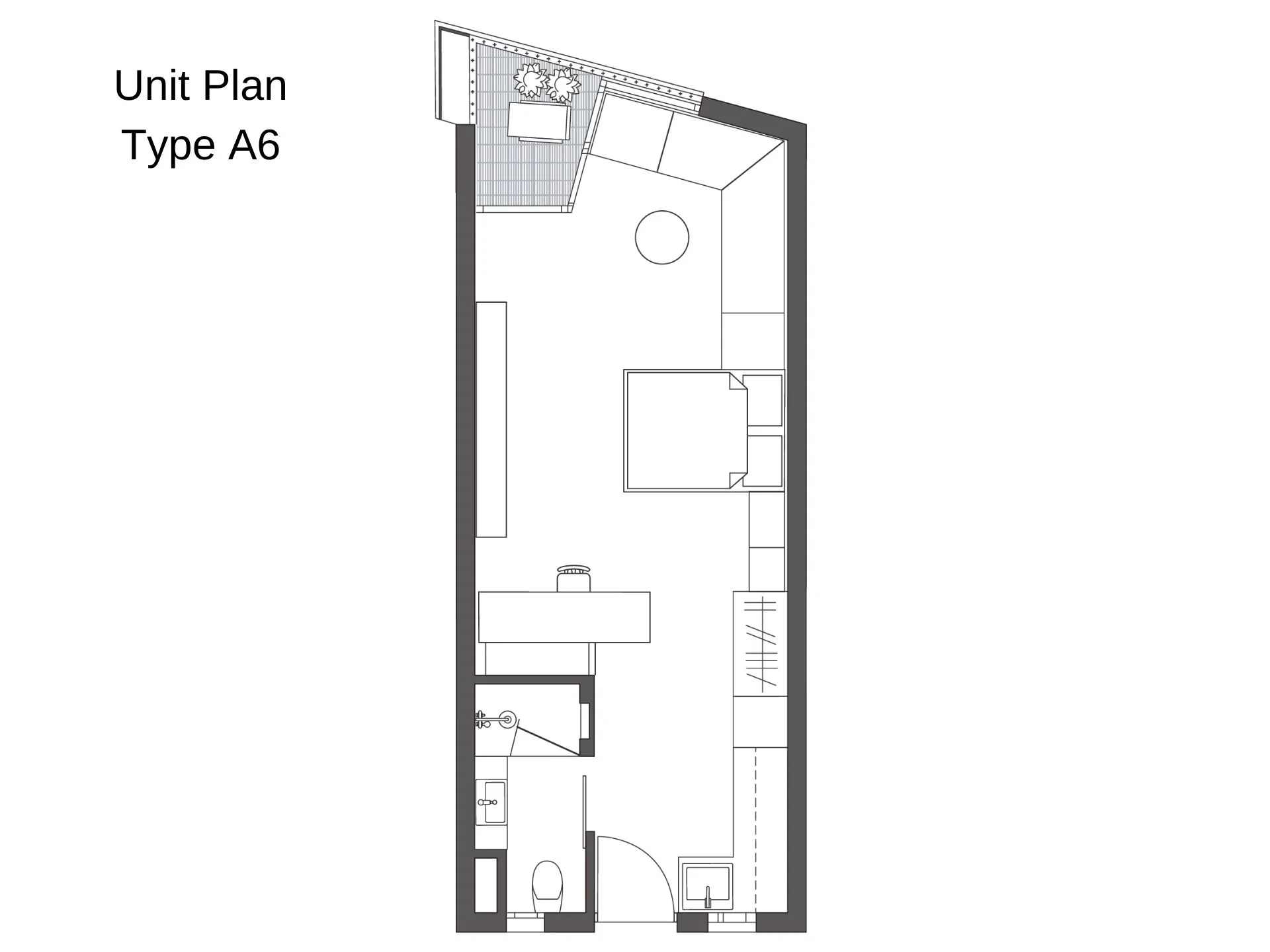 Unit Plan Studio 30 sqm Wing Samui
