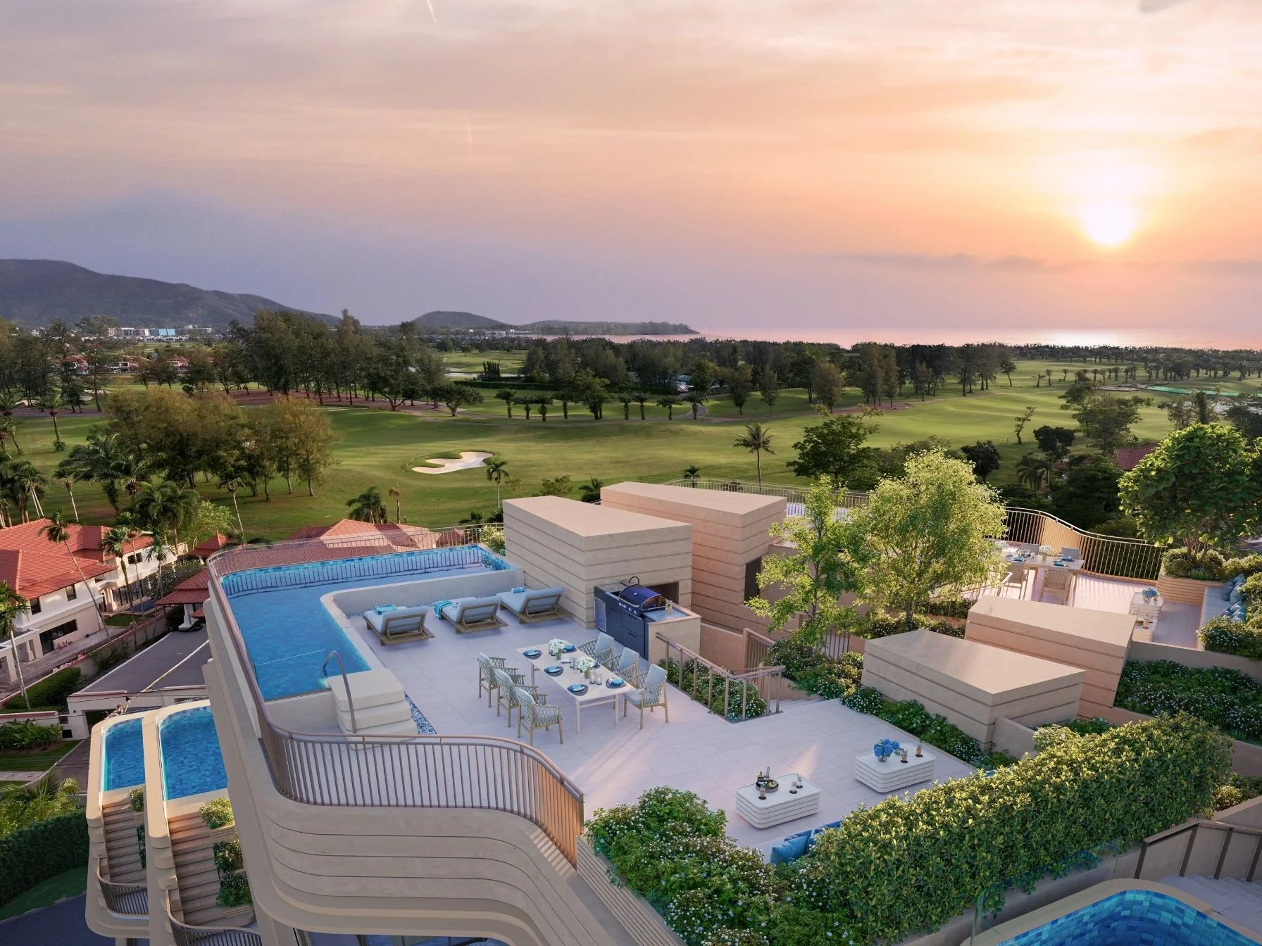 Piscina privada en la azotea