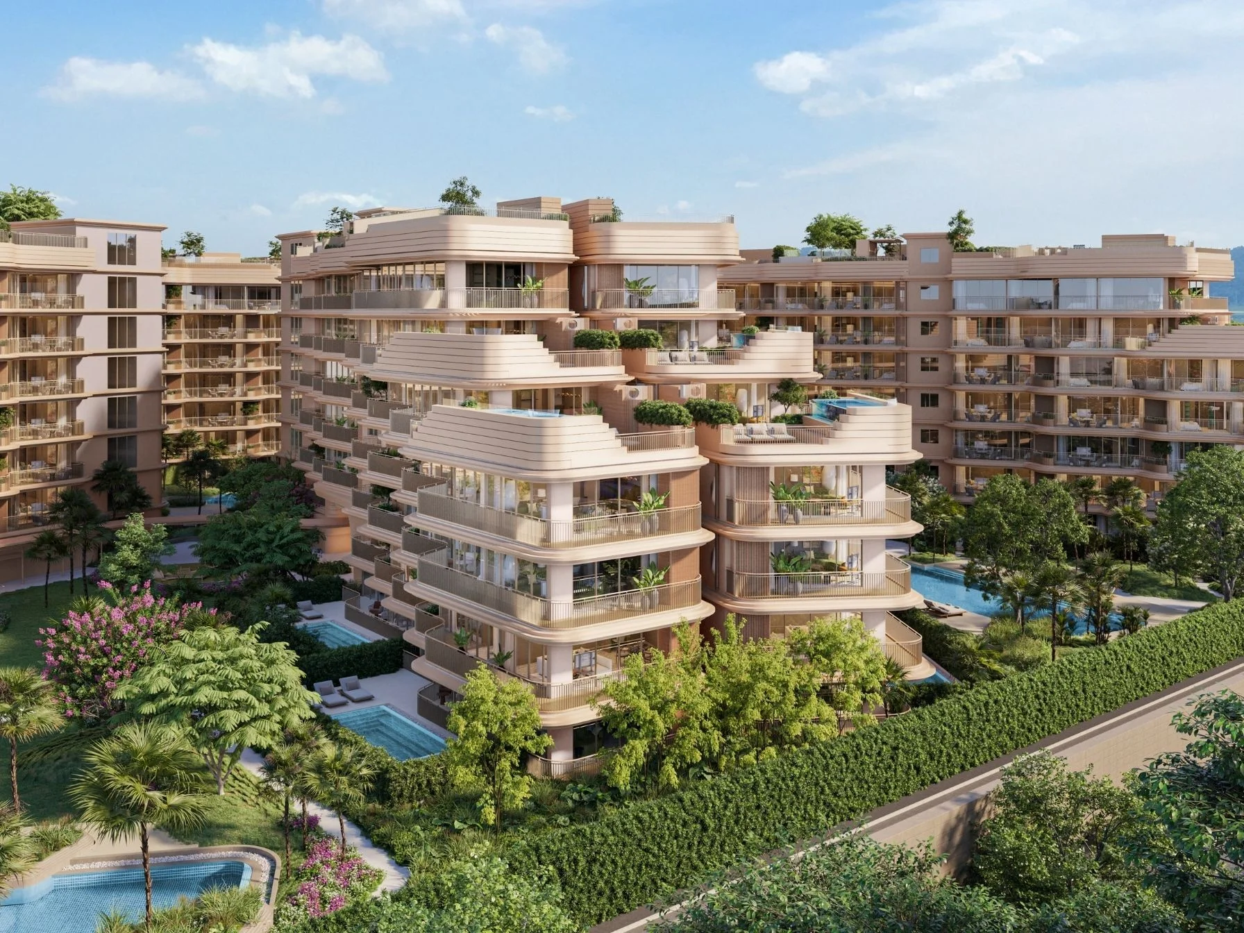 Arquitectura de Bellaguna Golf Residences Hibiscus, Tailandia