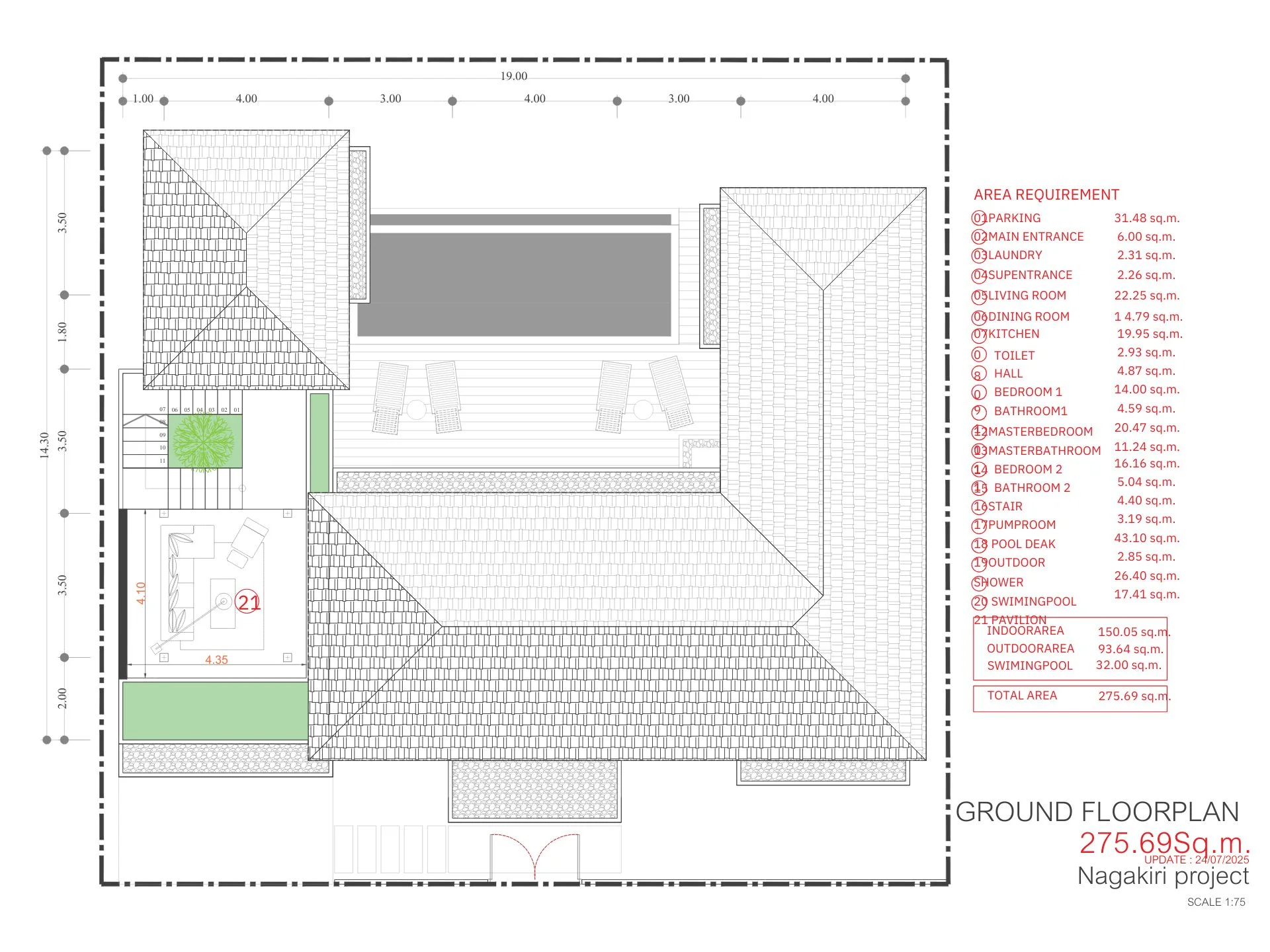 Unit Plan 3 bedrooms Villa Samui Lamai Naga Kiri