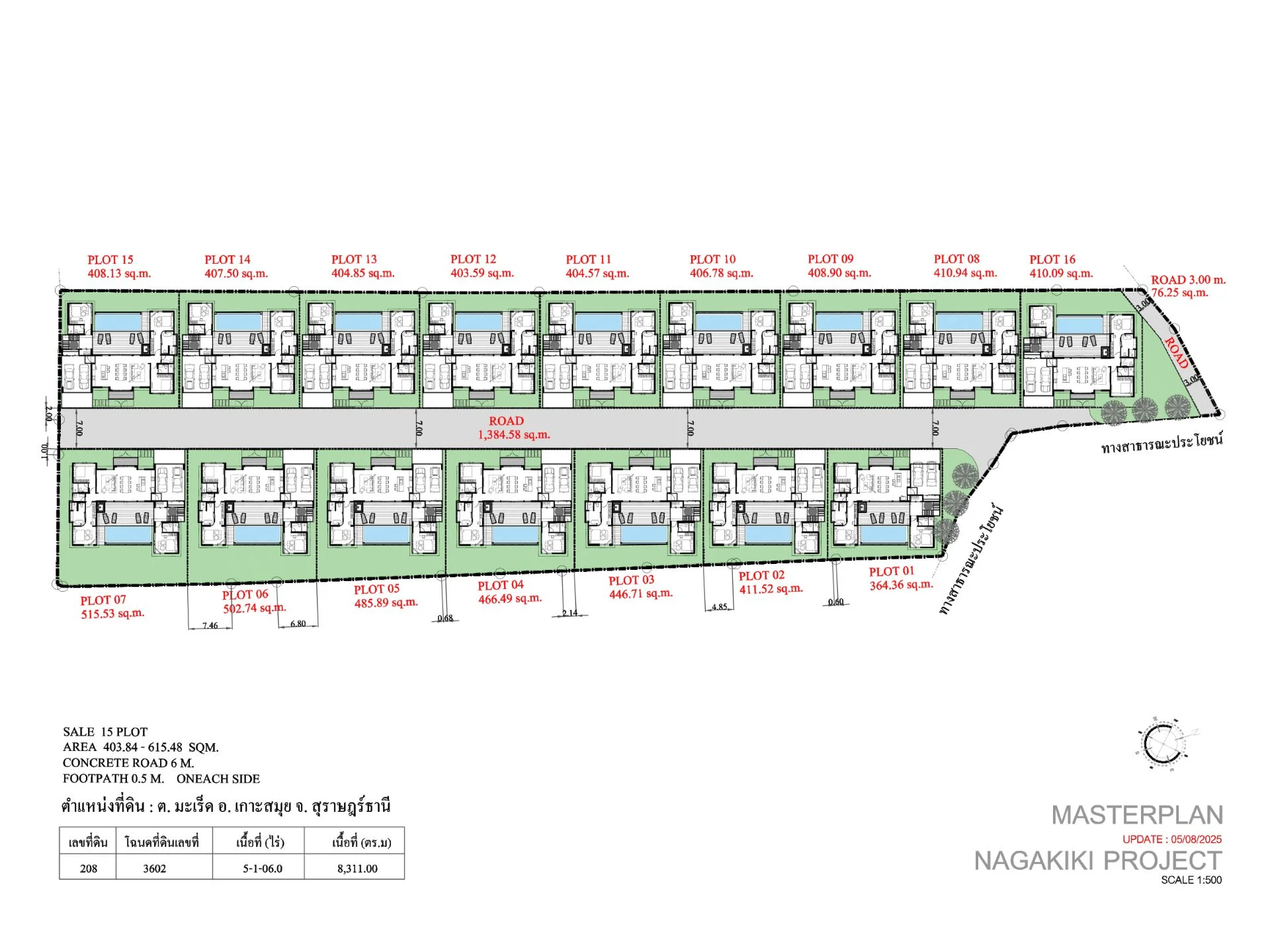 Master Plan 3 bedrooms Villa Samui Lamai Naga Kiri