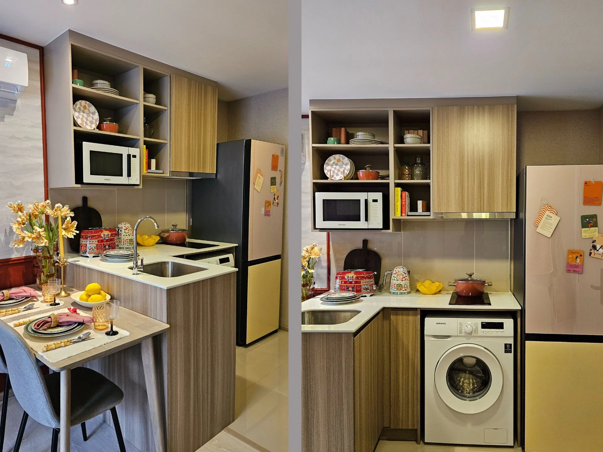 Kitchen and dining area interior in 1-bedroom apartment at The Base Cherngtalay, Chengthalay (1)