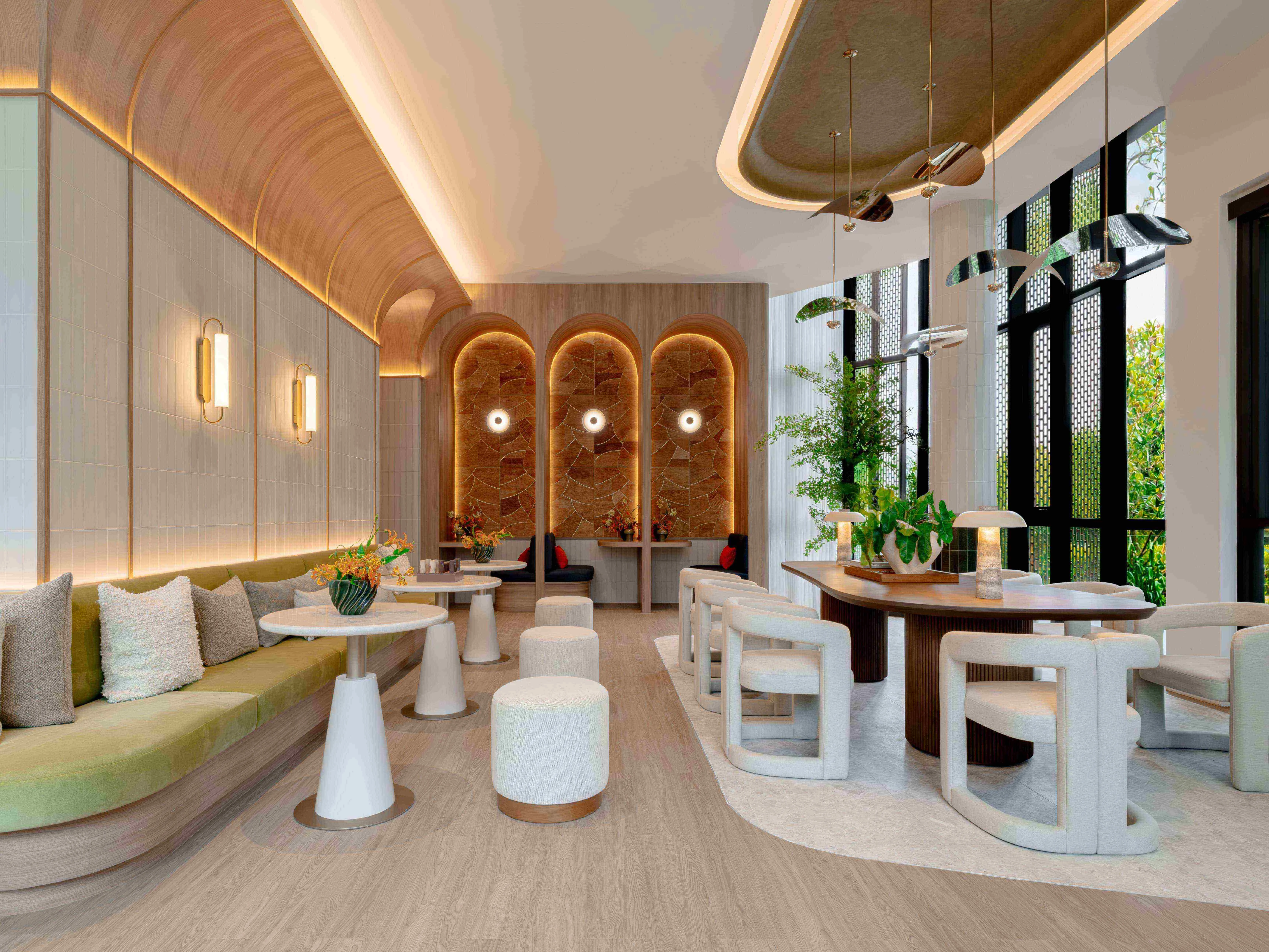 Lobby interior with seating area and reception desk at The Base Cherngtalay, Thailand
