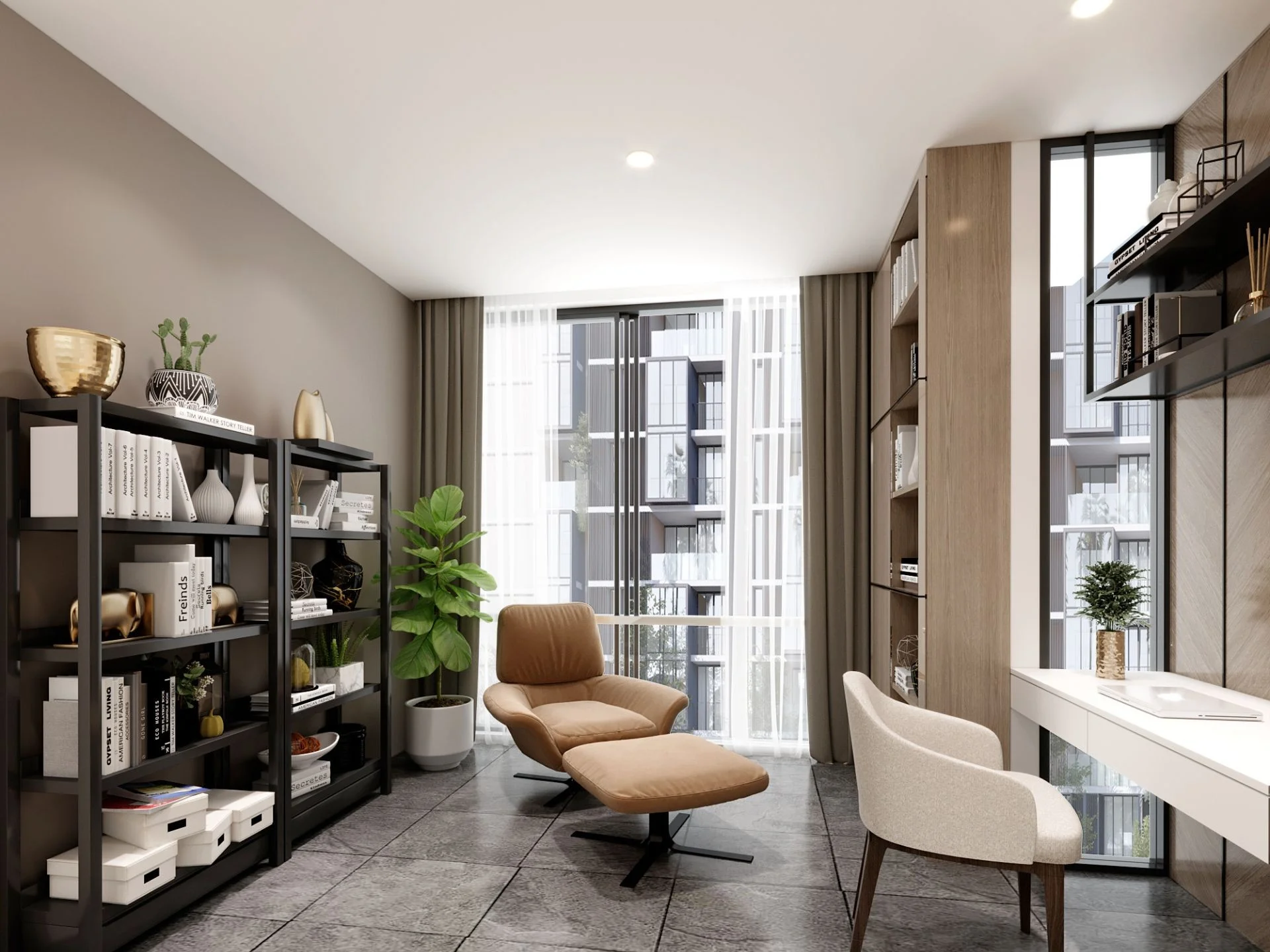 Living room interior in 1-bedroom apartment at The Balance Kata, Thailand
