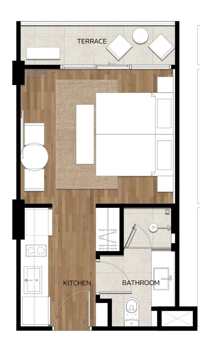 studio 30 sqm unit plan