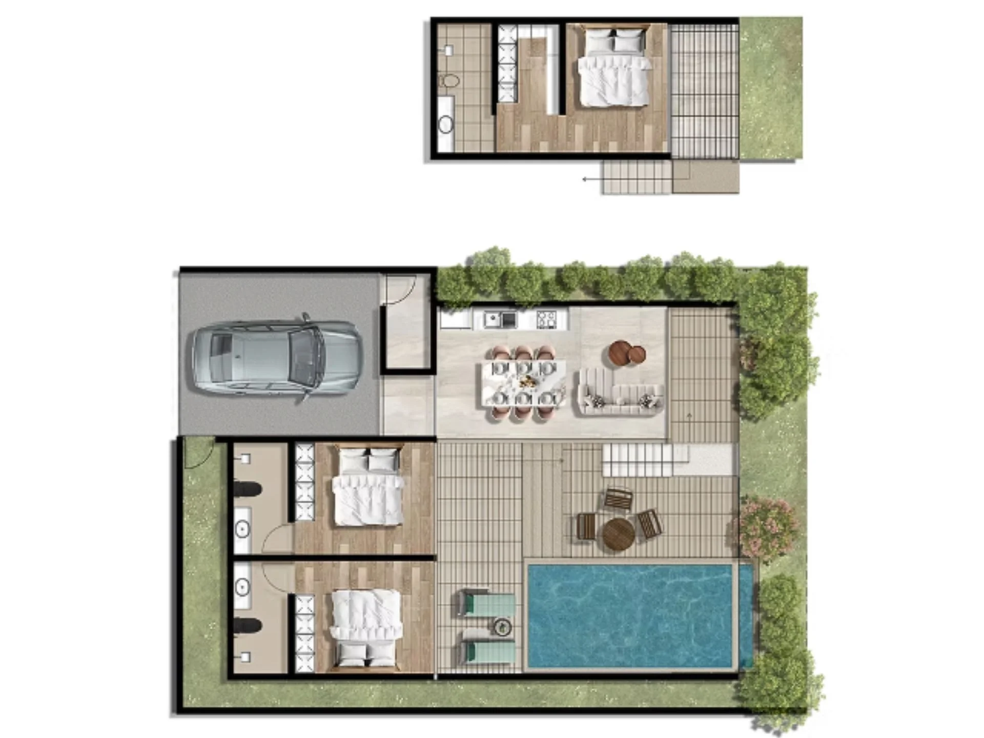Unit Plan Villa 3 bedrooms 210sqm Tiva Residence Samui