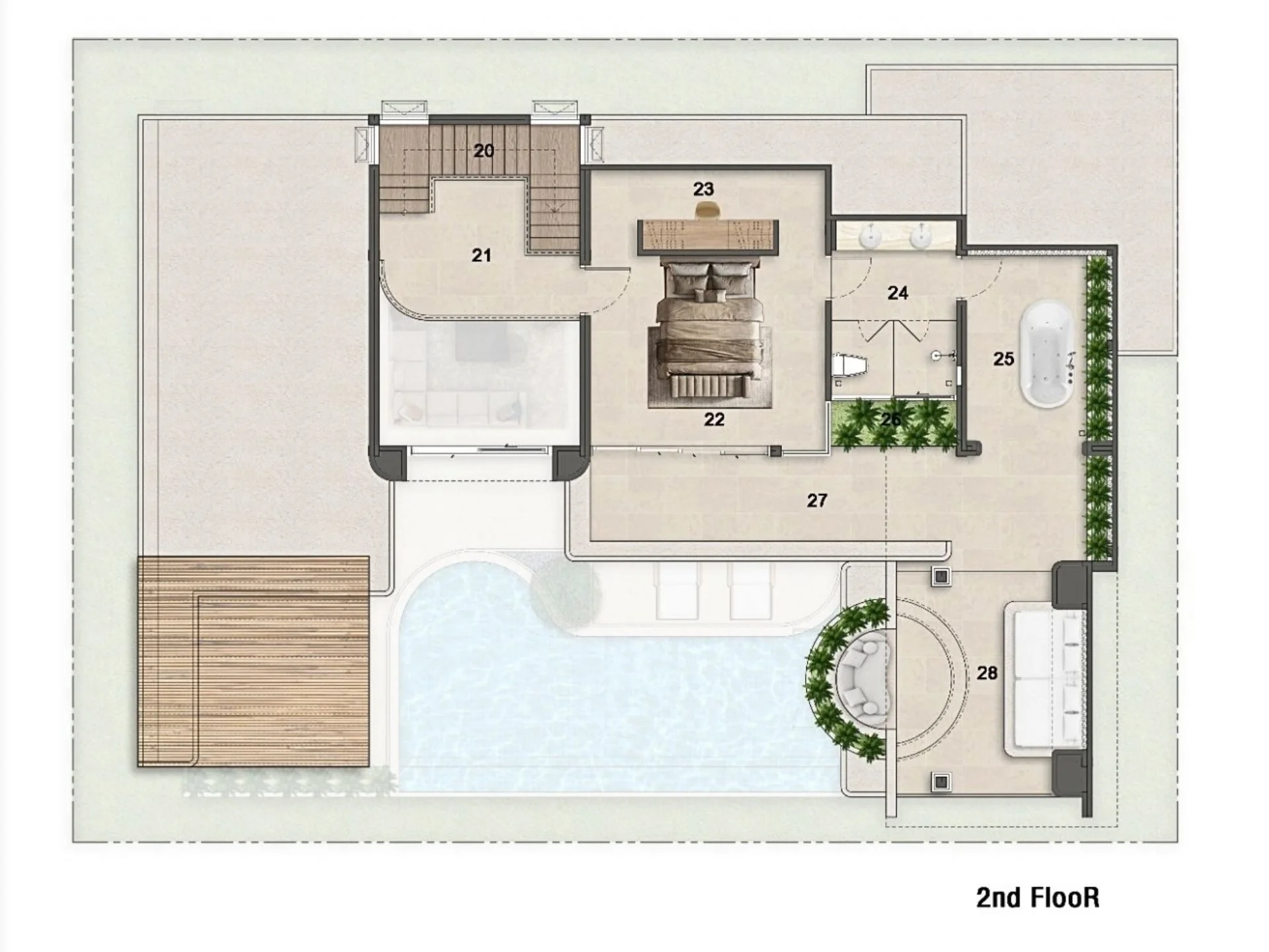 Unit Plan 4 bedrooms 356 sqm Ulu Villas
