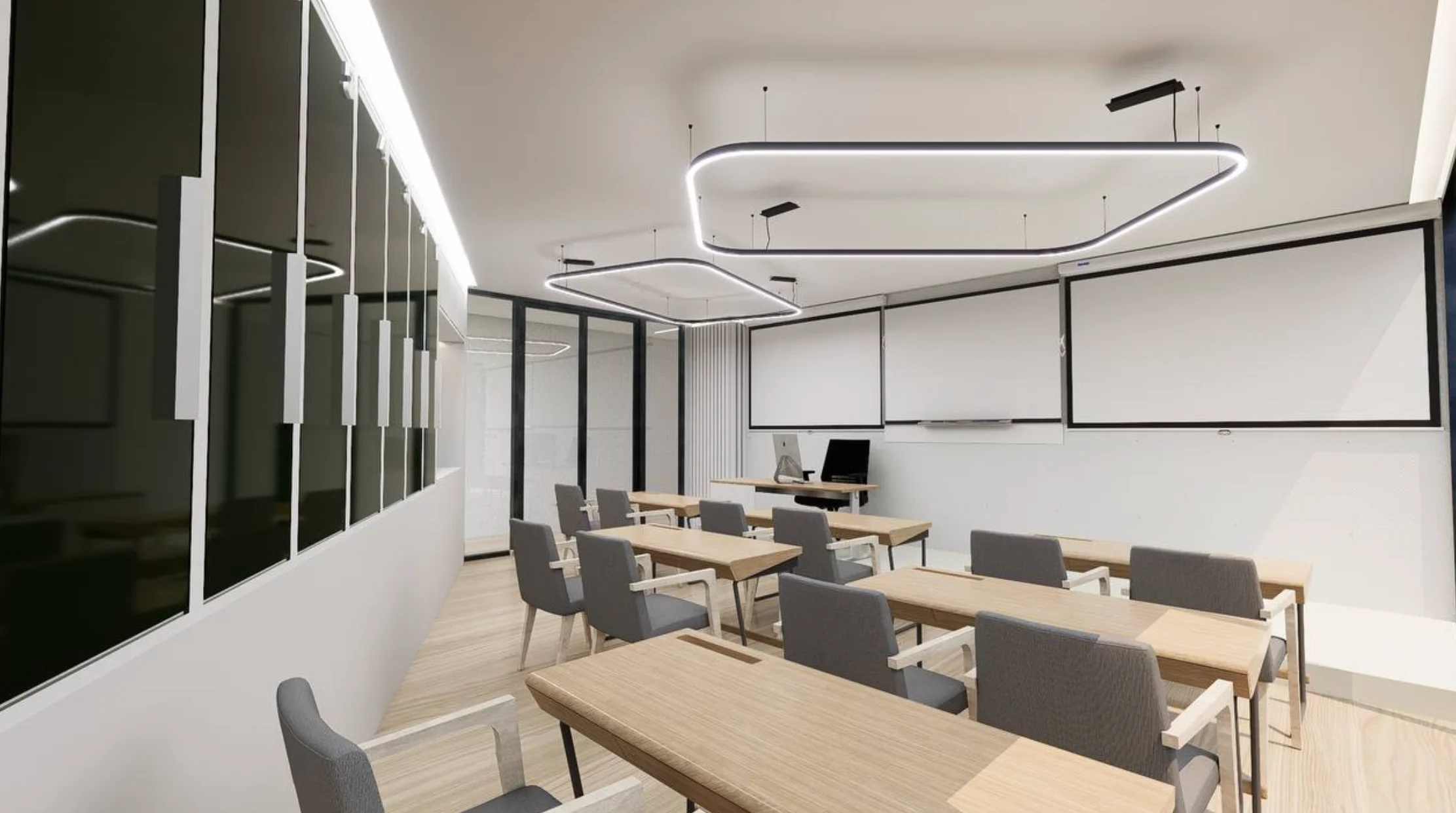 Co-working space interior at SunHills Layan, Thailand