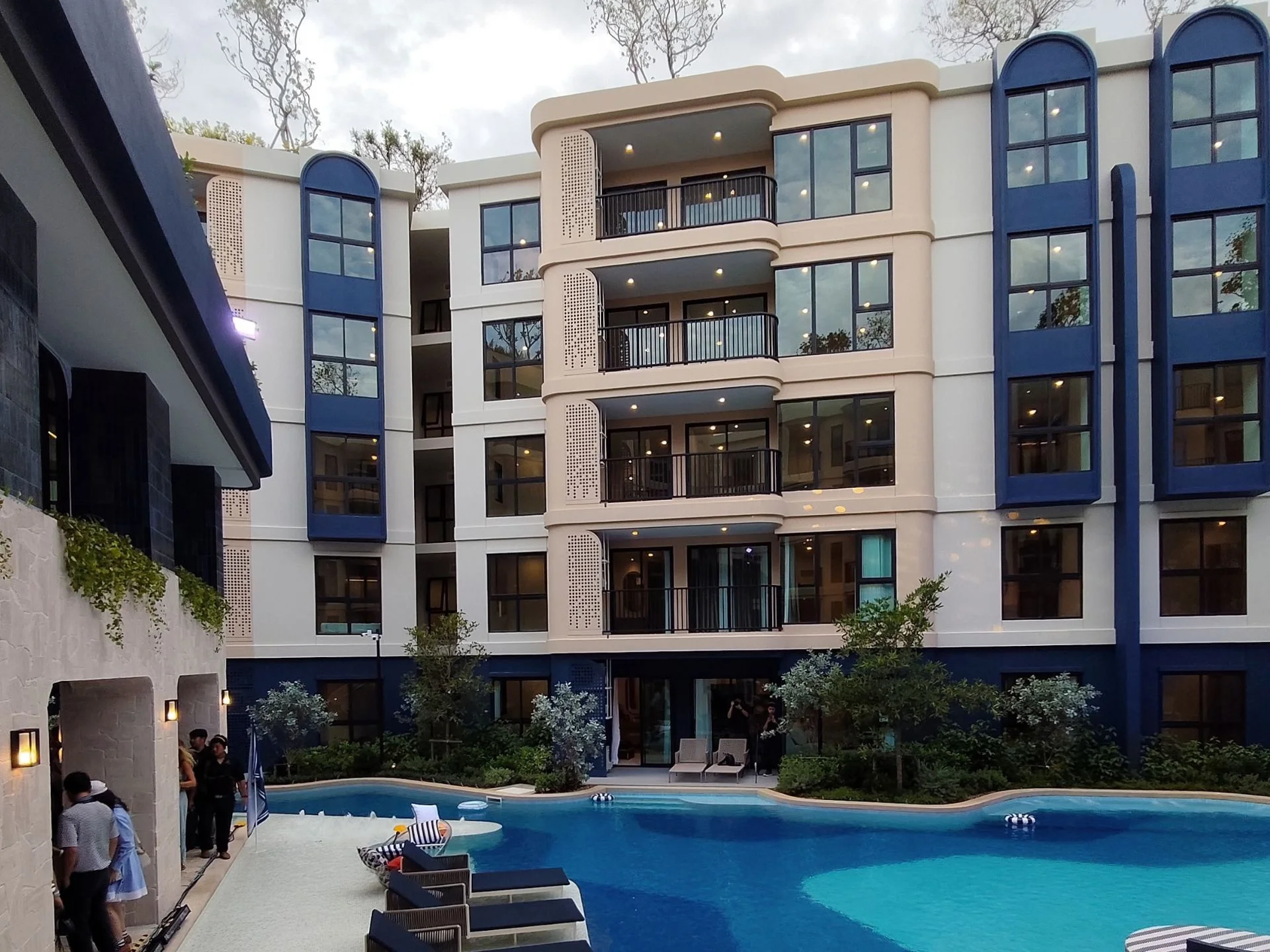 Swimming pool and courtyard at The Title Cielo apartments, Rawai