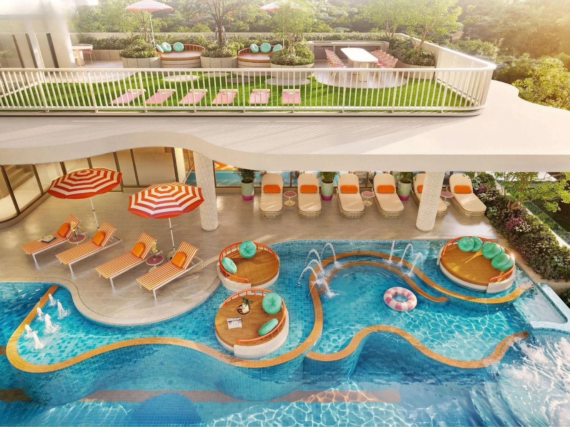 Swimming pool and recreation area at The Title Fizz, Kata