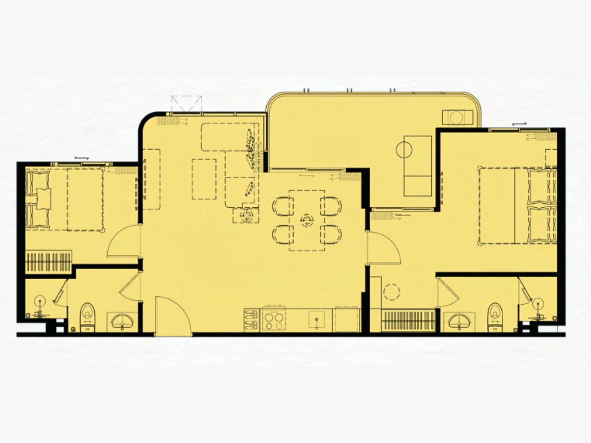 unit plan 2 bedroom 73sqm The Title Cielo