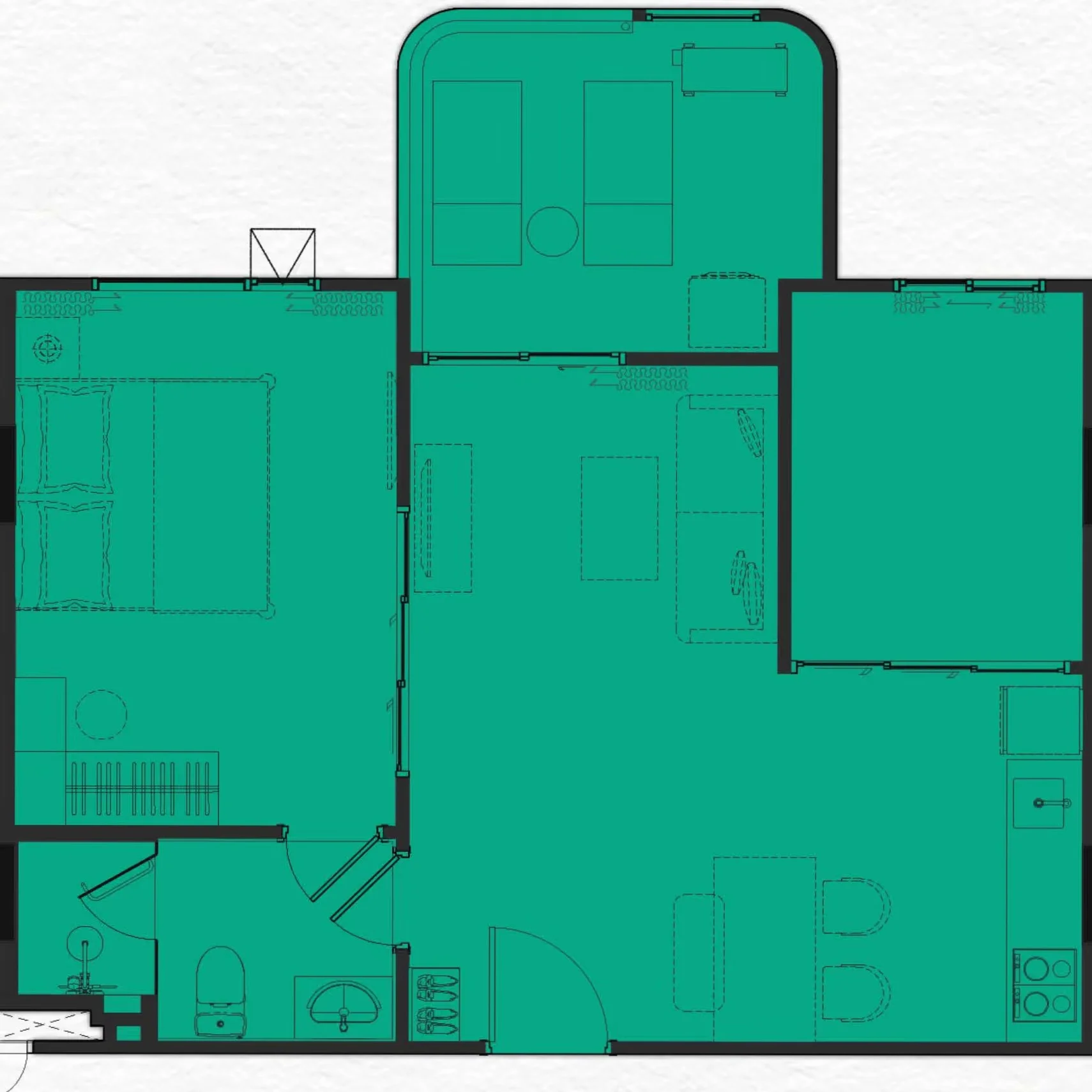 unit plan The Title Adora 60 sqm