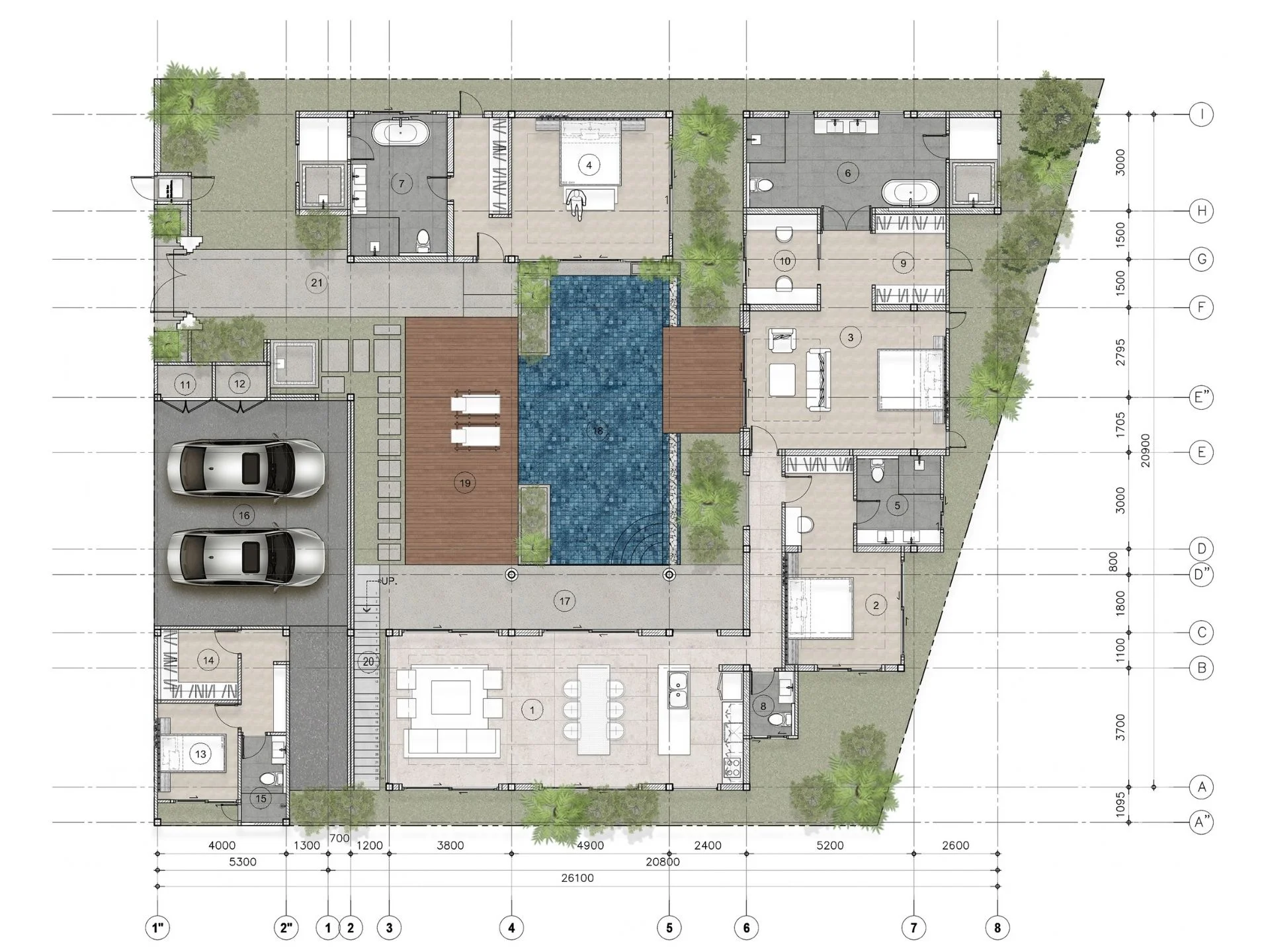Unit Plan 4 bedrooms Villa Fortuna Lakeside